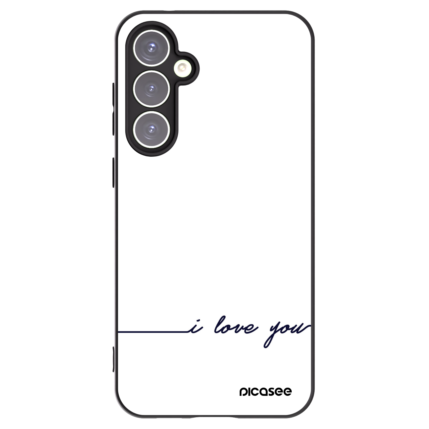 Picasee Μαύρη θήκη σιλικόνης για Samsung Galaxy S23 FE S711B - I love you