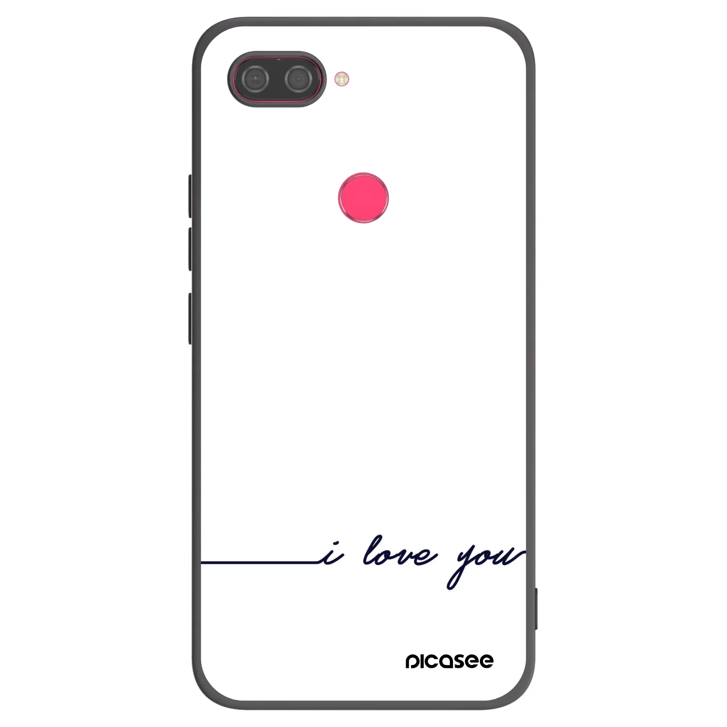 Picasee Μαύρη θήκη σιλικόνης για Xiaomi Mi 8 Lite - I love you