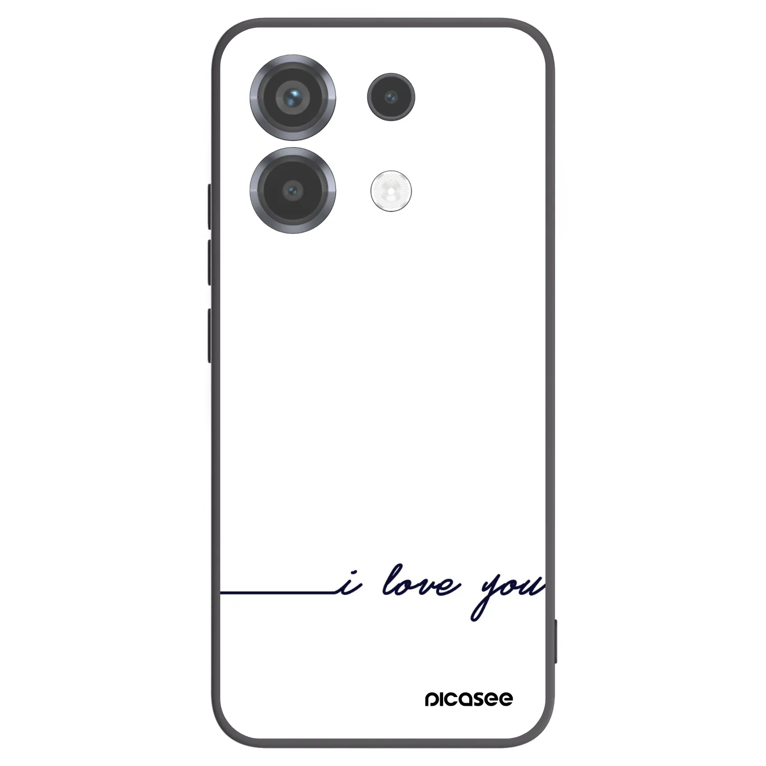 Picasee Μαύρη θήκη σιλικόνης για Xiaomi Poco X6 - I love you