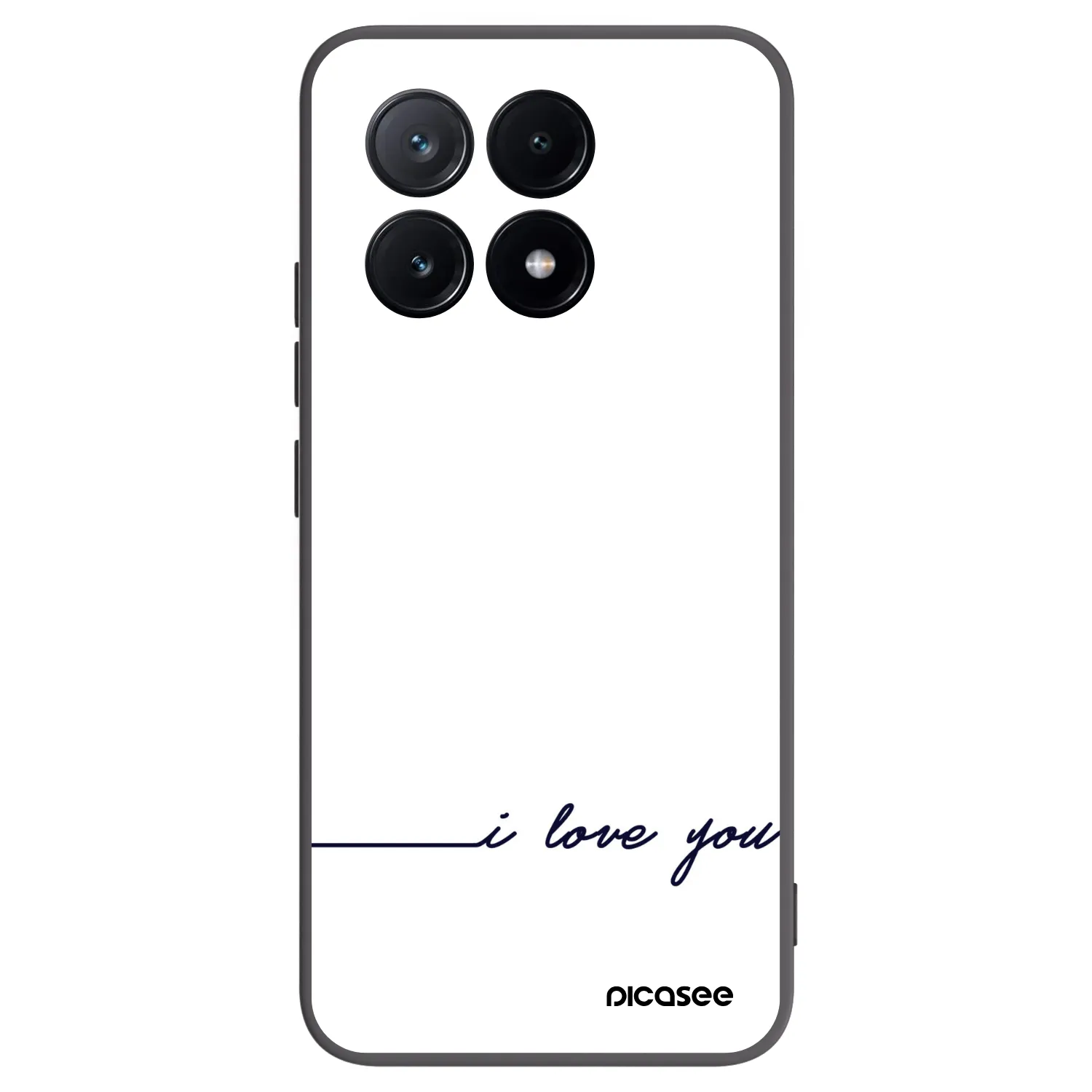 Picasee Μαύρη θήκη σιλικόνης για Xiaomi Poco X6 Pro - I love you