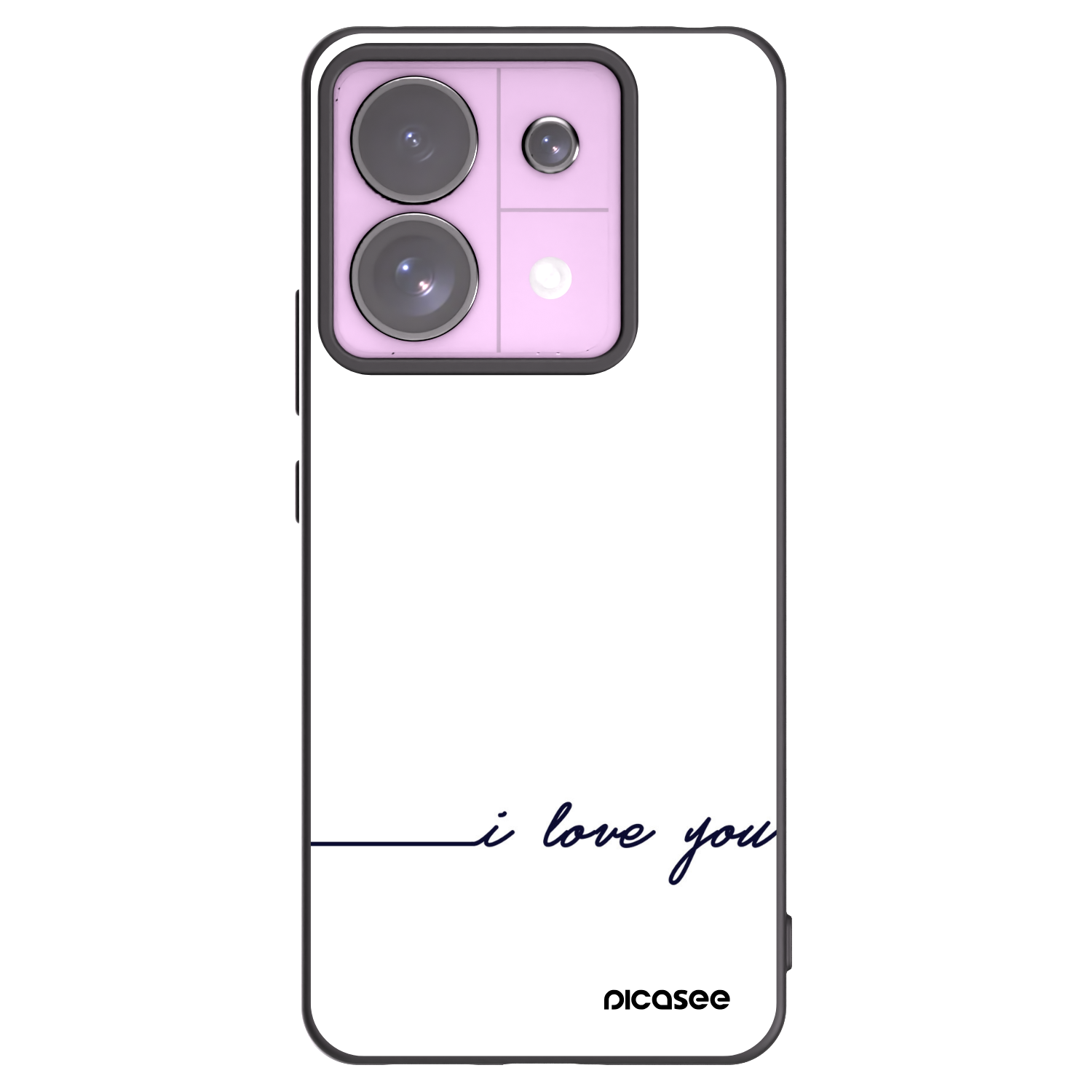 Picasee Μαύρη θήκη σιλικόνης για Xiaomi Redmi Note 13 Pro 5G - I love you