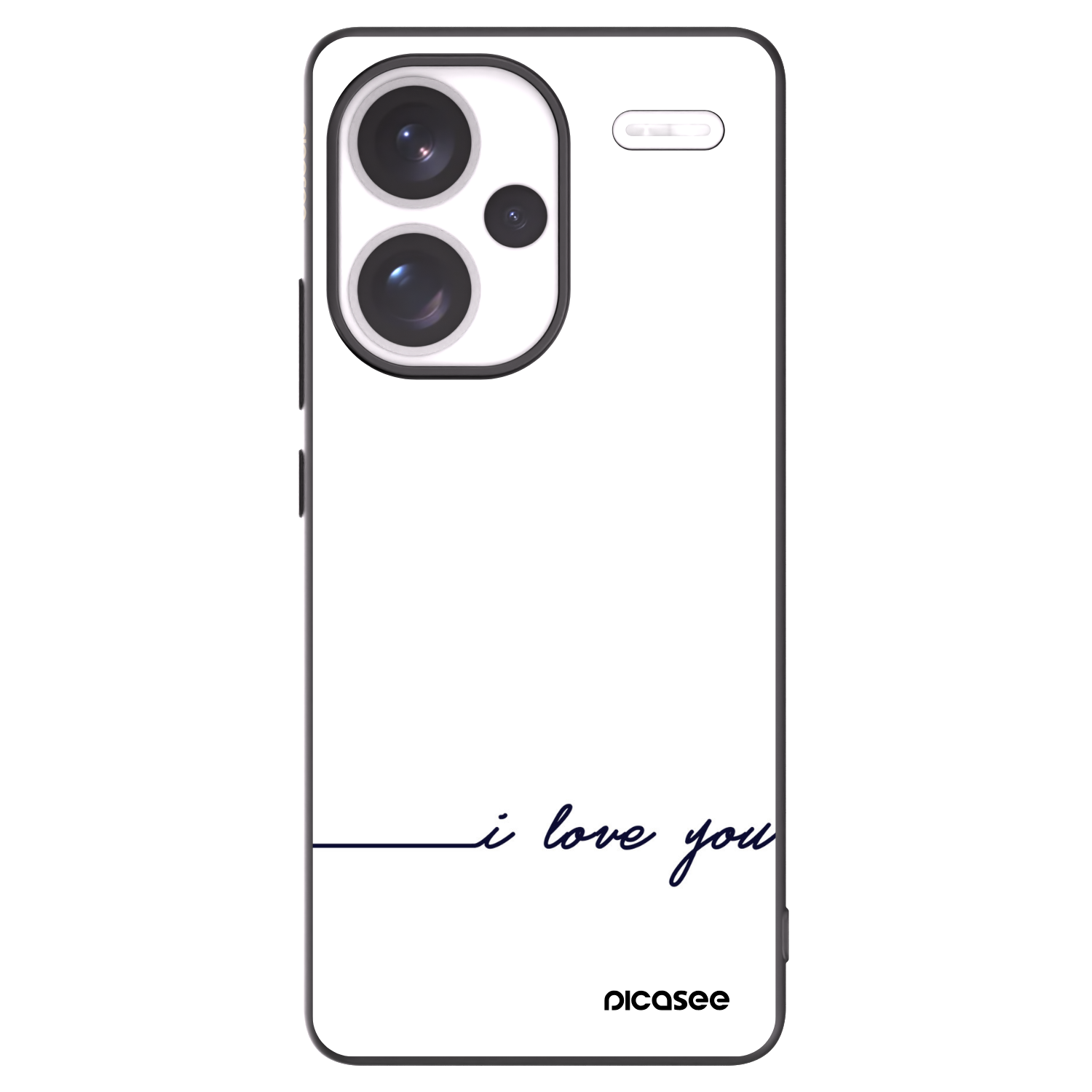 Picasee Μαύρη θήκη σιλικόνης για Xiaomi Redmi Note 13 Pro+ 5G - I love you