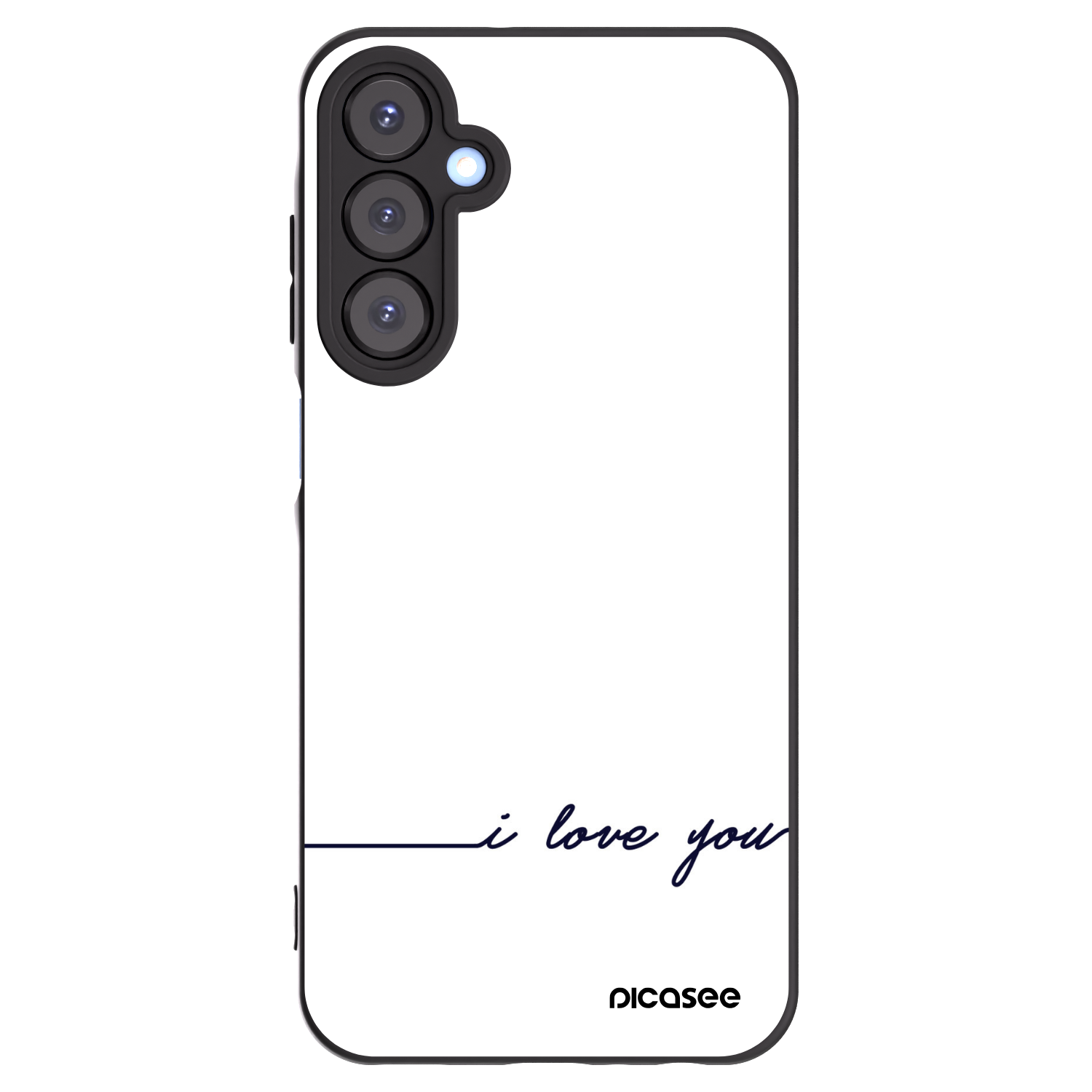 Picasee Μαύρη θήκη σιλικόνης για Samsung Galaxy A25 A256B 5G - I love you