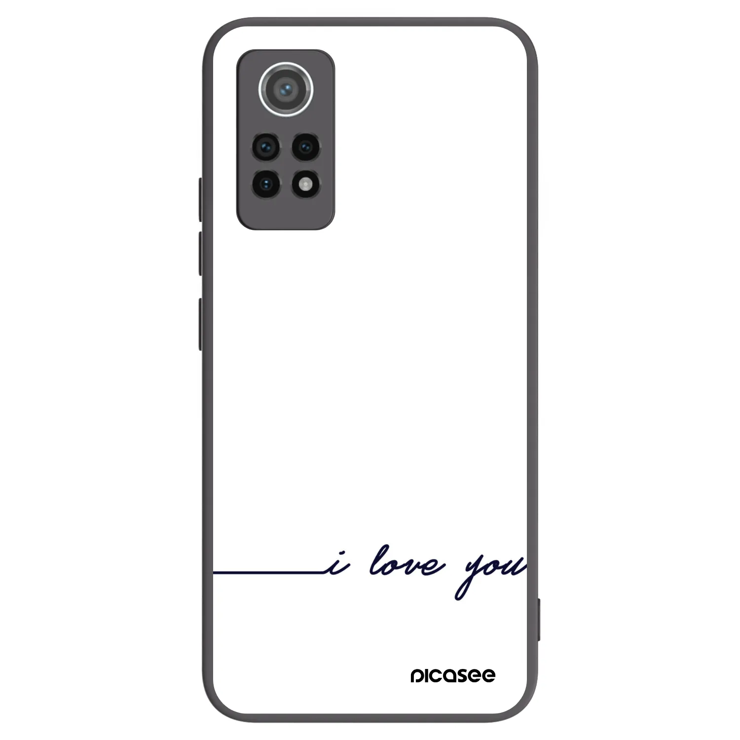 Picasee Μαύρη θήκη σιλικόνης για Xiaomi Redmi Note 12 Pro 4G - I love you