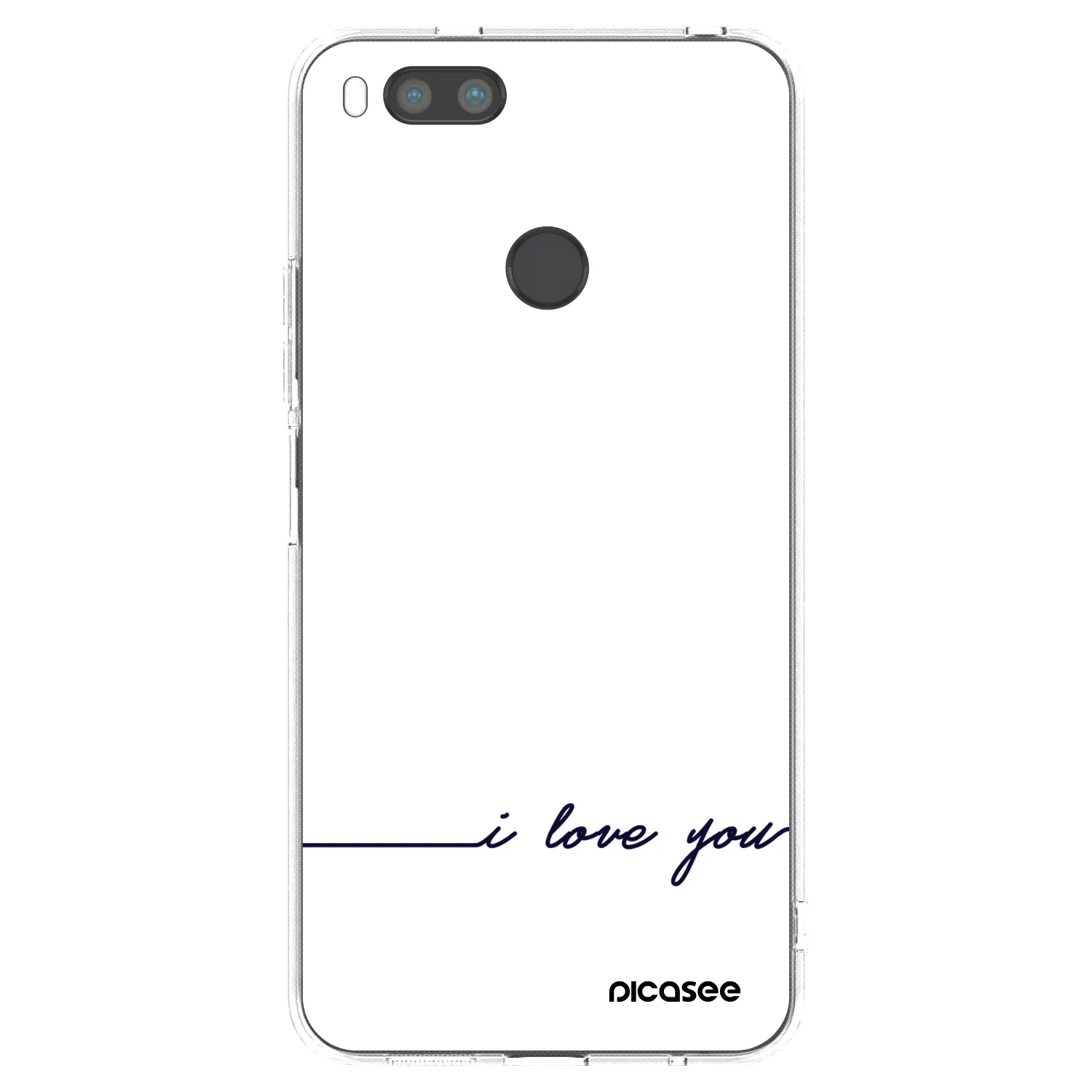 Picasee διαφανής θήκη σιλικόνης Xiaomi Mi A1 Global - I love you