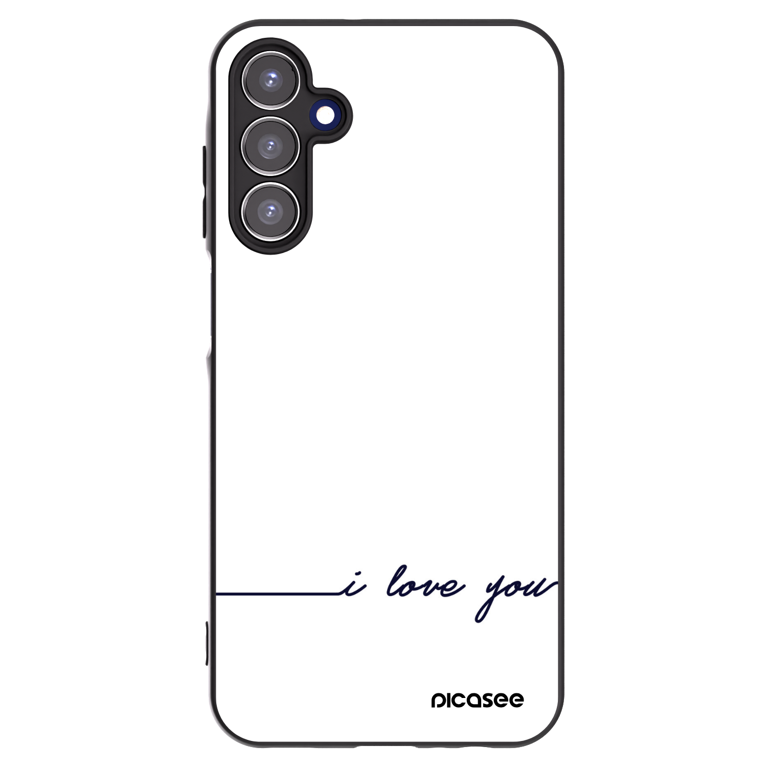 Picasee Μαύρη θήκη σιλικόνης για Samsung Galaxy A15 A156B 5G - I love you