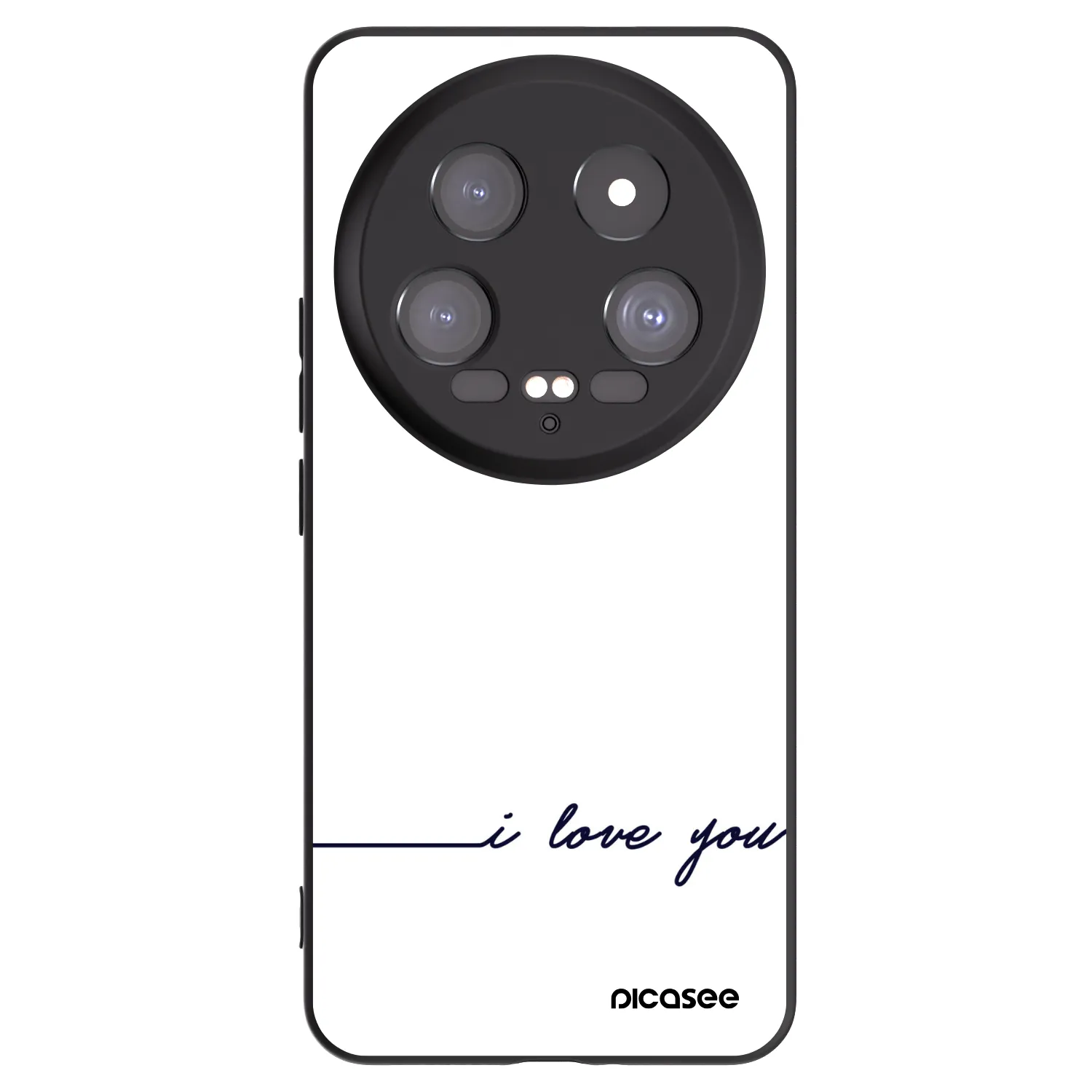 Picasee Μαύρη θήκη σιλικόνης για Xiaomi 14 Ultra - I love you
