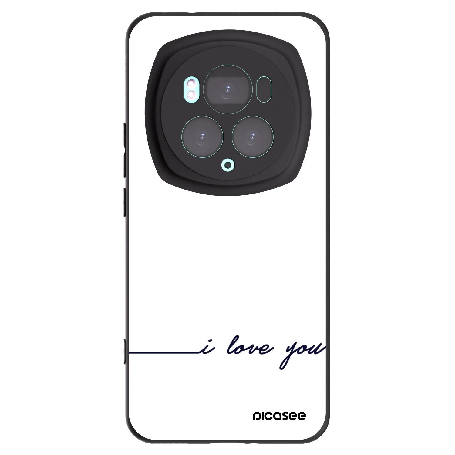 Picasee Μαύρη θήκη σιλικόνης για Honor Magic6 Pro - I love you
