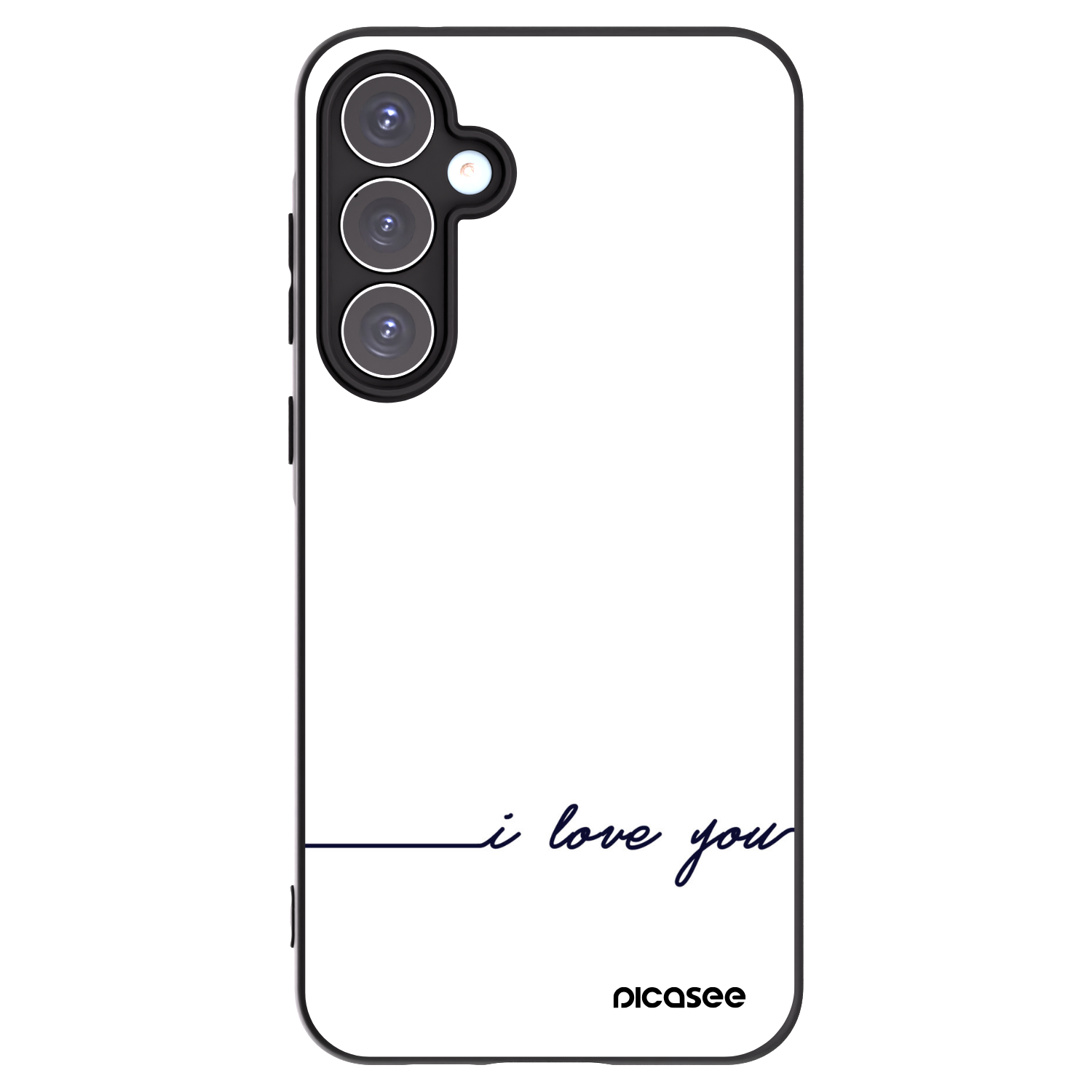 Picasee Μαύρη θήκη σιλικόνης για Samsung Galaxy A55 5G A556B - I love you