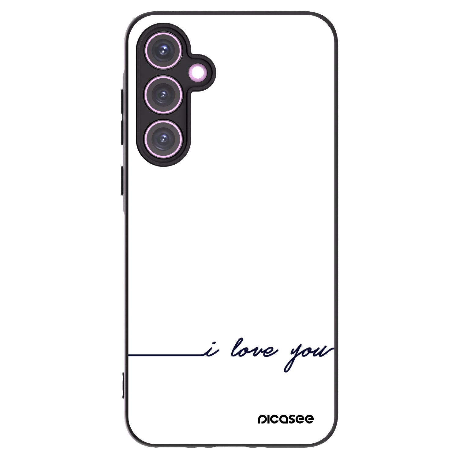 Picasee Μαύρη θήκη σιλικόνης για Samsung Galaxy A35 5G A356B - I love you