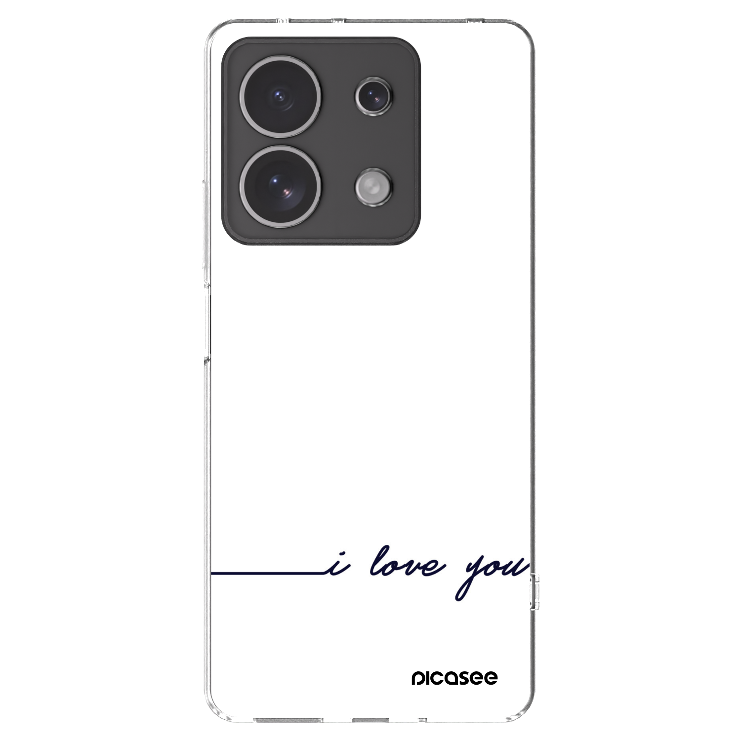 Picasee διαφανής θήκη σιλικόνης Xiaomi Redmi Note 13 4G - I love you
