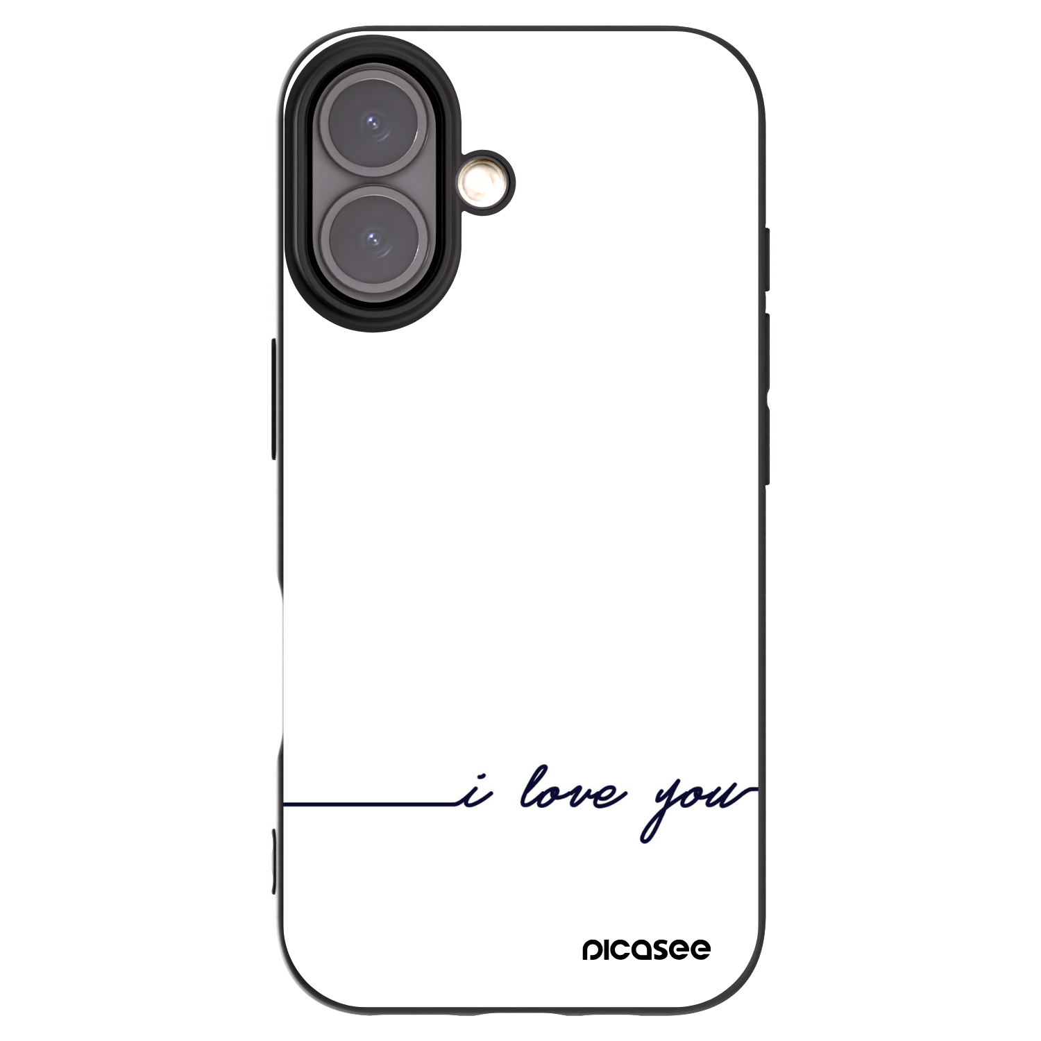 Picasee Μαύρη θήκη σιλικόνης για Apple iPhone 16 - I love you