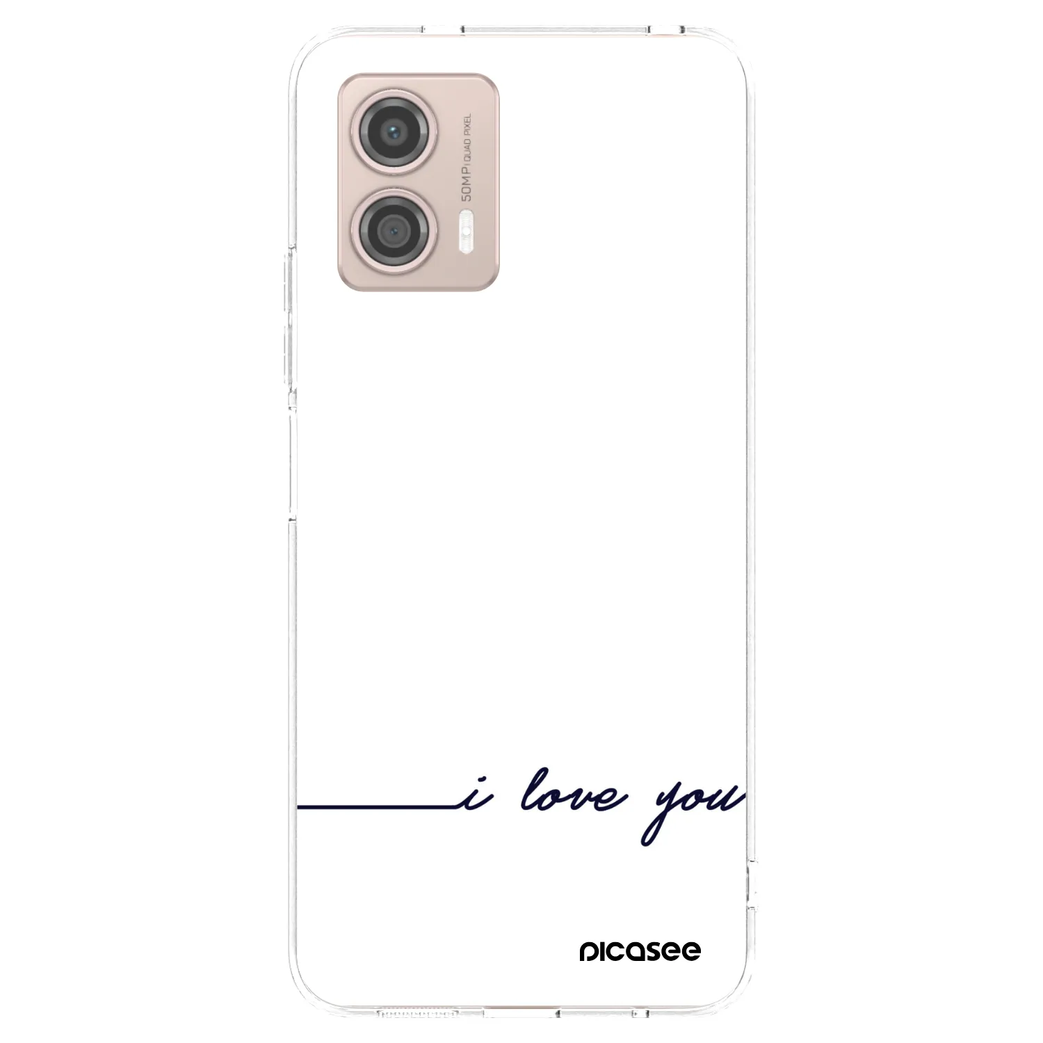 Picasee διαφανής θήκη σιλικόνης Motorola Moto G53 5G - I love you
