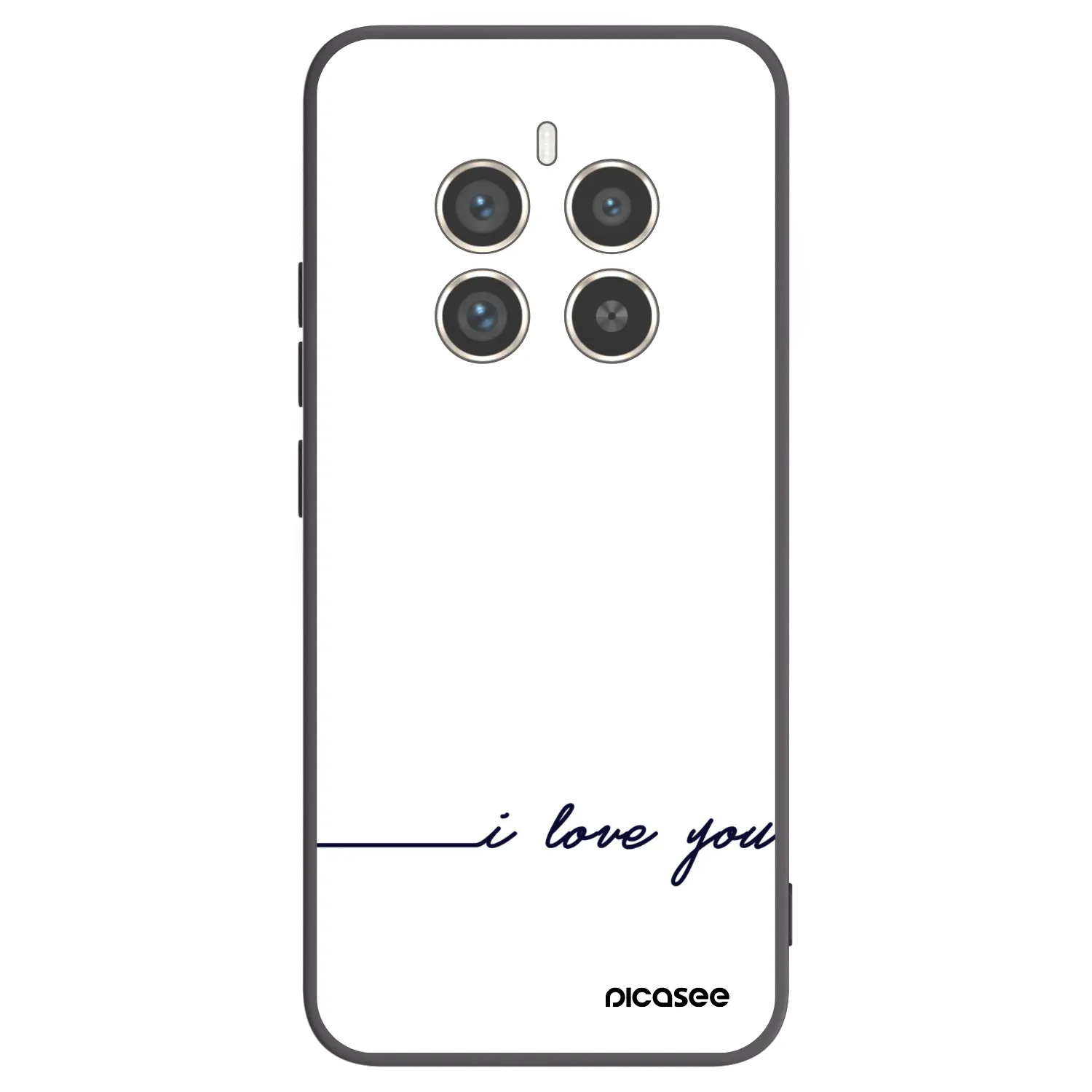 Picasee Μαύρη θήκη σιλικόνης για Realme 12 Pro 5G - I love you
