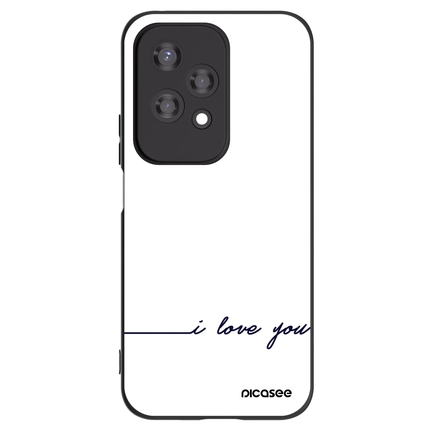 Picasee Μαύρη θήκη σιλικόνης για Honor 200 Lite - I love you