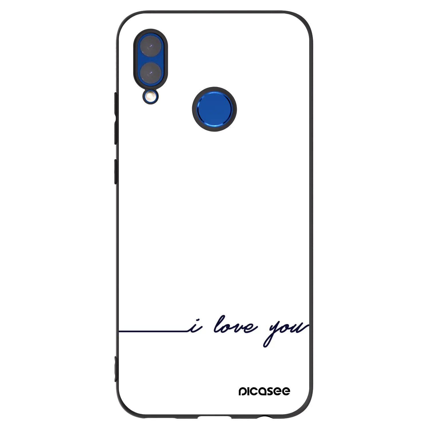 Picasee Μαύρη θήκη σιλικόνης για Huawei P Smart 2019 - I love you