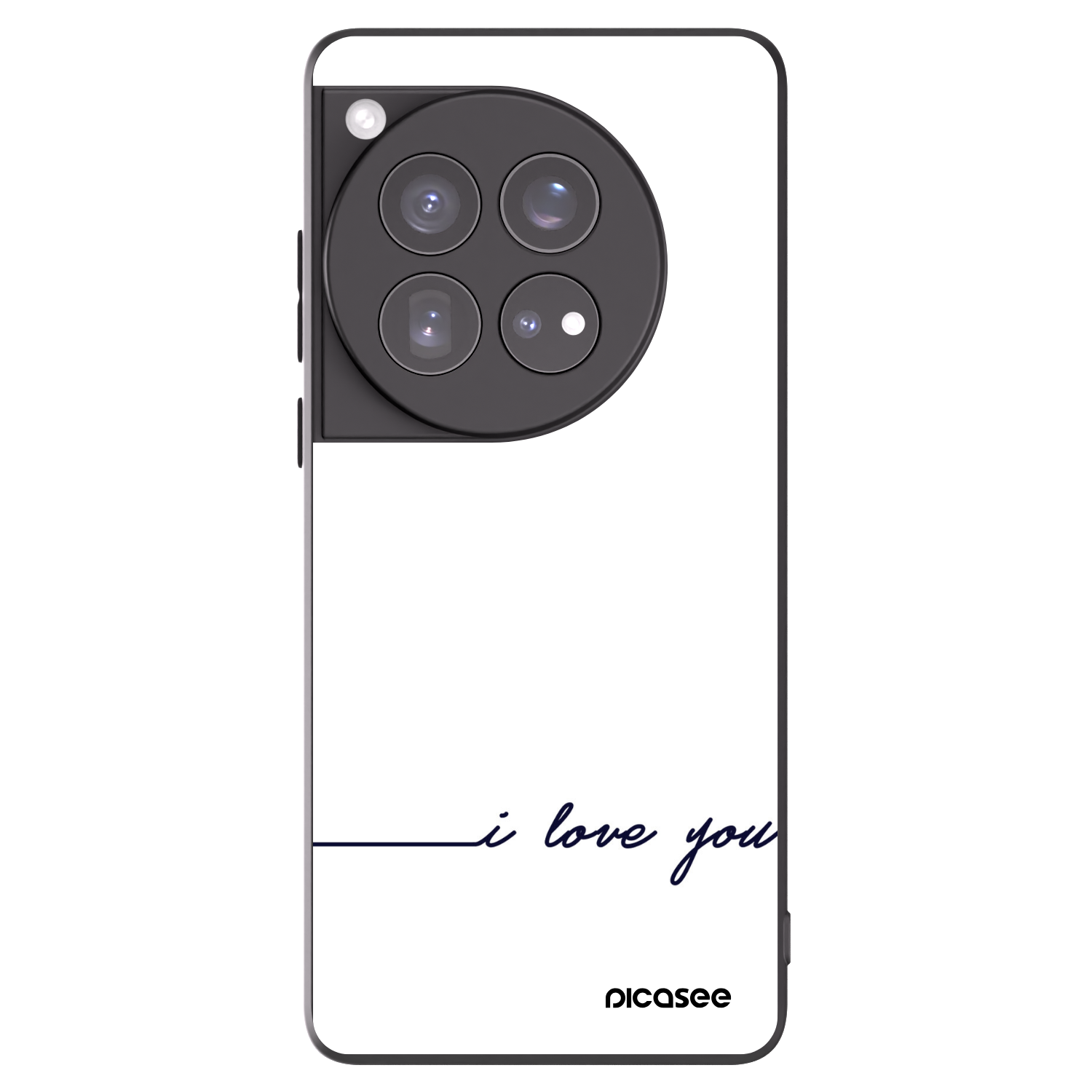 Picasee Μαύρη θήκη σιλικόνης για OnePlus 12 5G - I love you