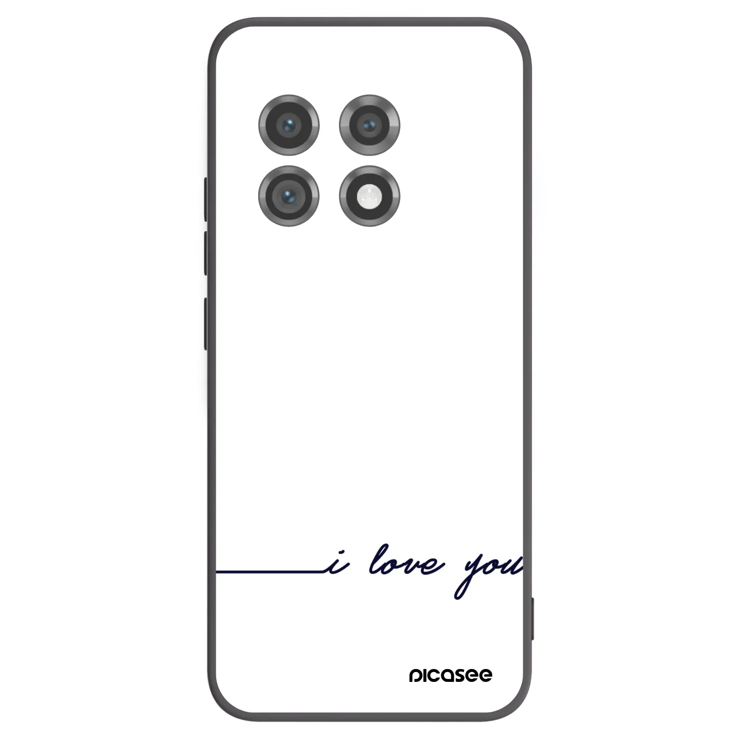 Picasee Μαύρη θήκη σιλικόνης για OnePlus 11 5G - I love you