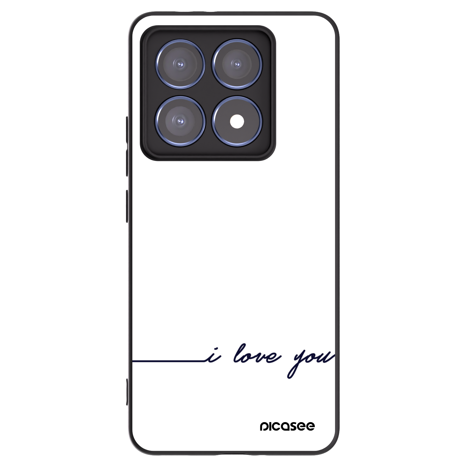 Picasee Μαύρη θήκη σιλικόνης για Xiaomi 14T Pro - I love you