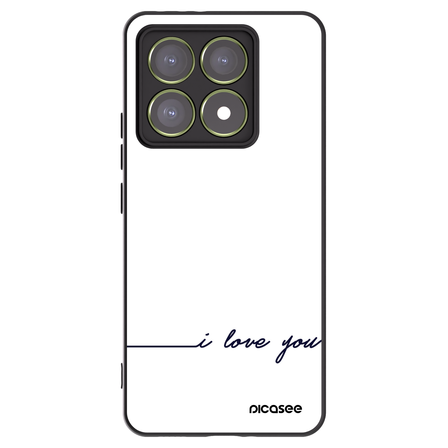 Picasee Μαύρη θήκη σιλικόνης για Xiaomi 14T - I love you