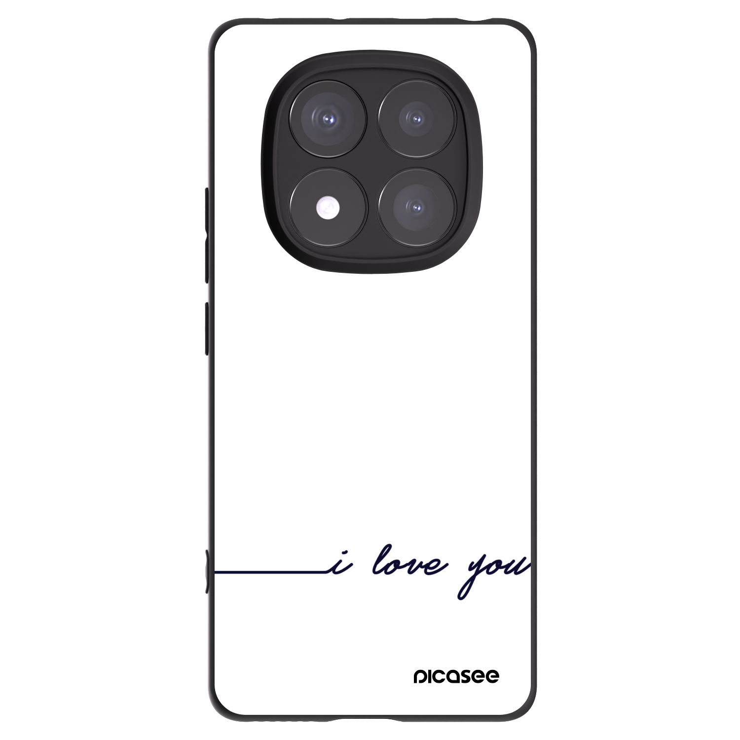 Picasee Μαύρη θήκη σιλικόνης για Xiaomi Redmi Note 14 Pro 5G - I love you
