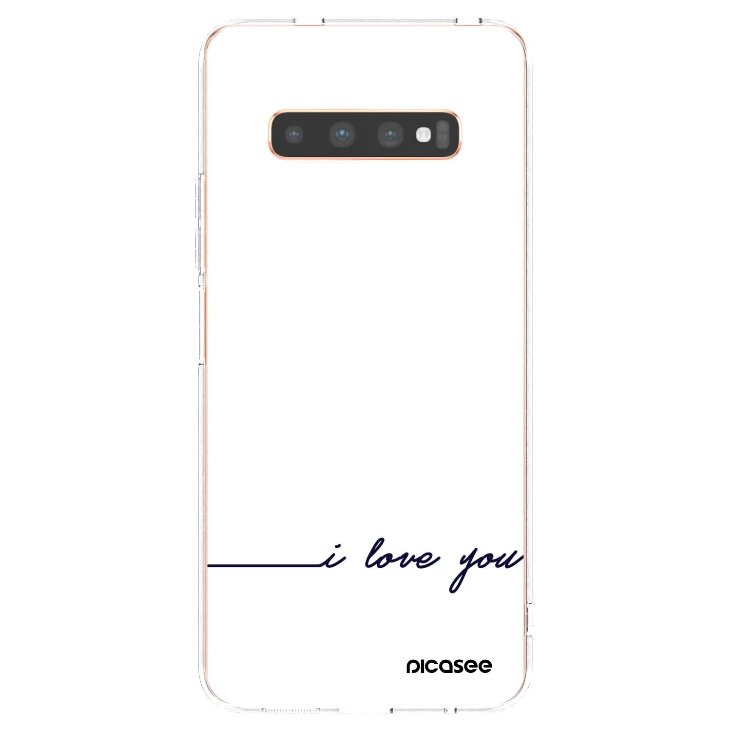 Picasee διαφανής θήκη σιλικόνης Samsung Galaxy S10 Plus G975 - I love you