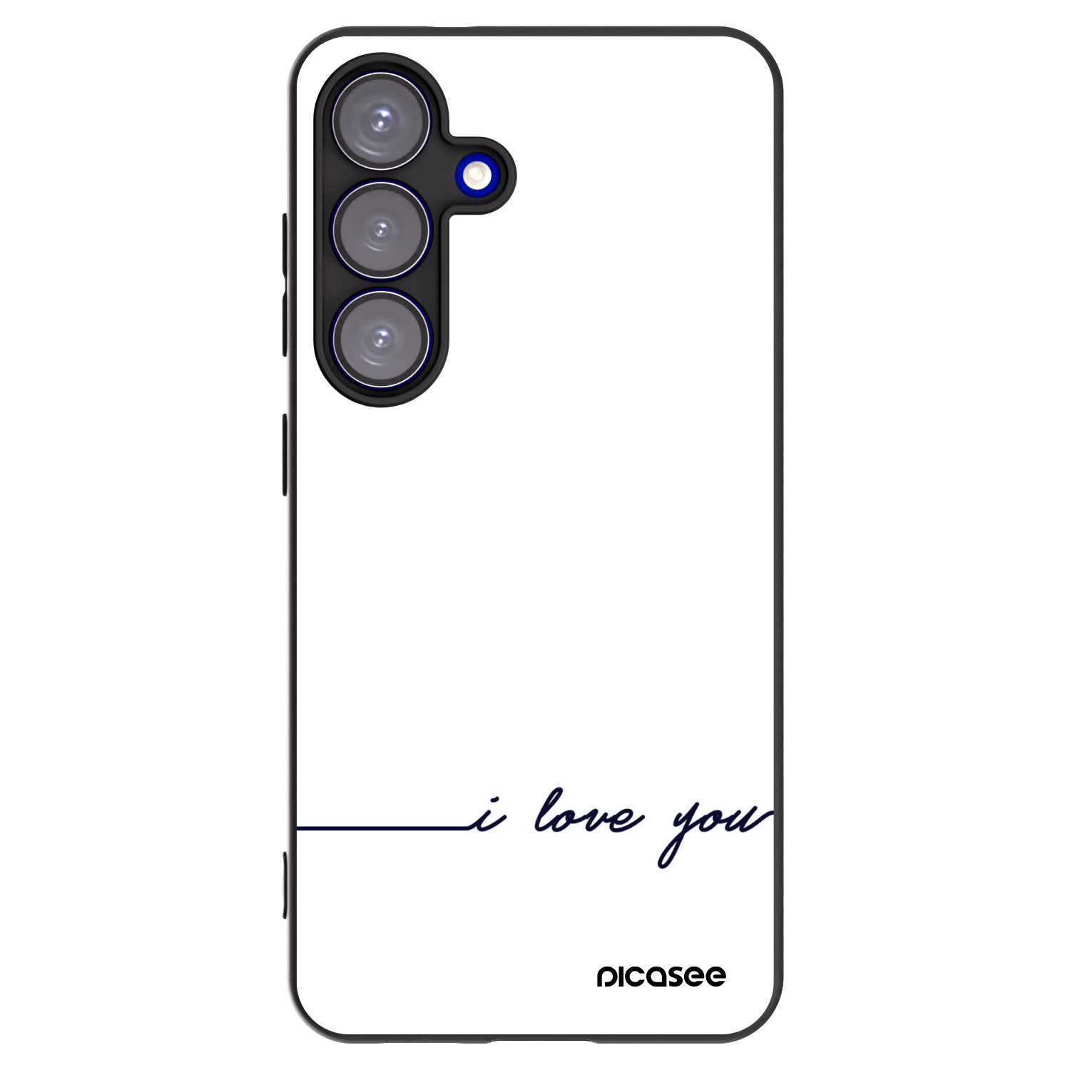 Picasee Μαύρη θήκη σιλικόνης για Samsung Galaxy S25 5G - I love you