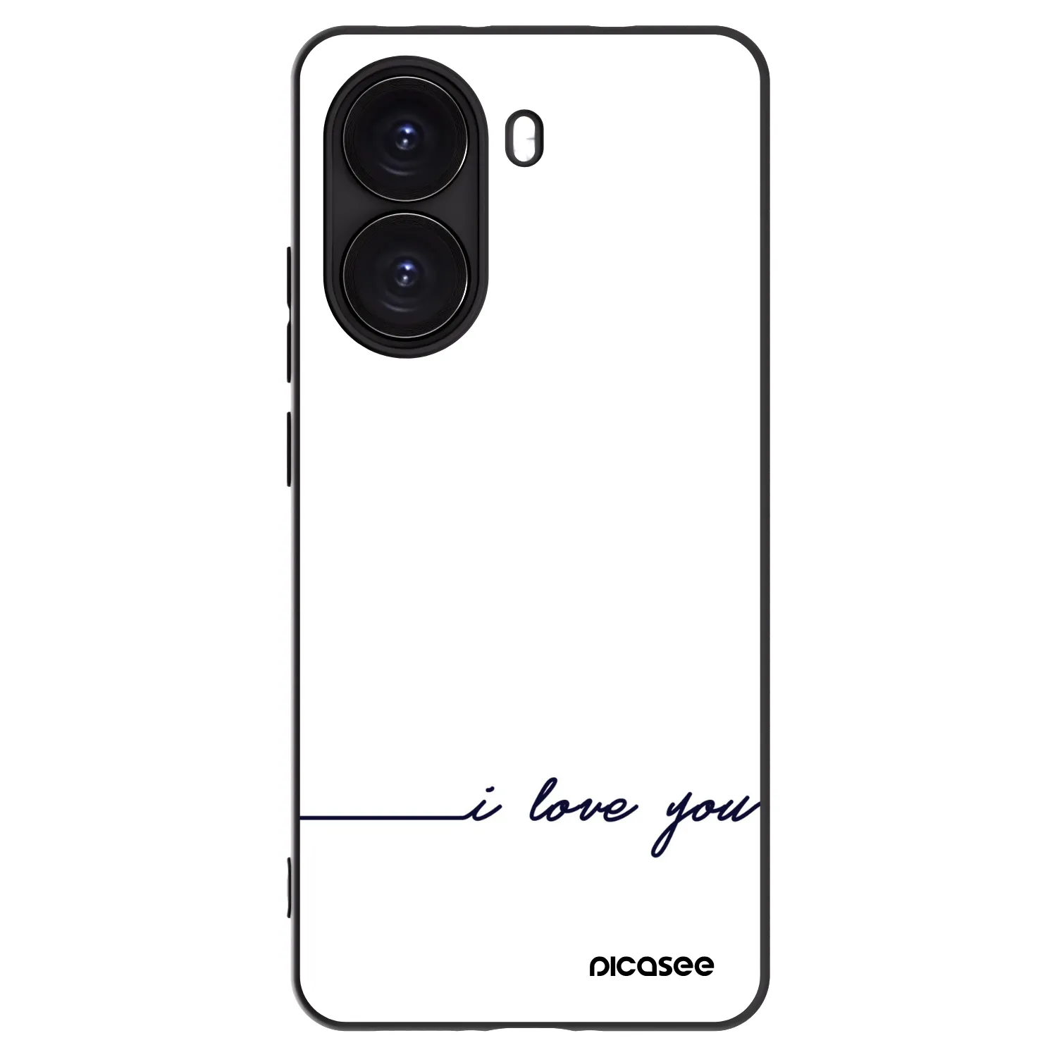 Picasee Μαύρη θήκη σιλικόνης για Xiaomi Poco X7 Pro 5G - I love you