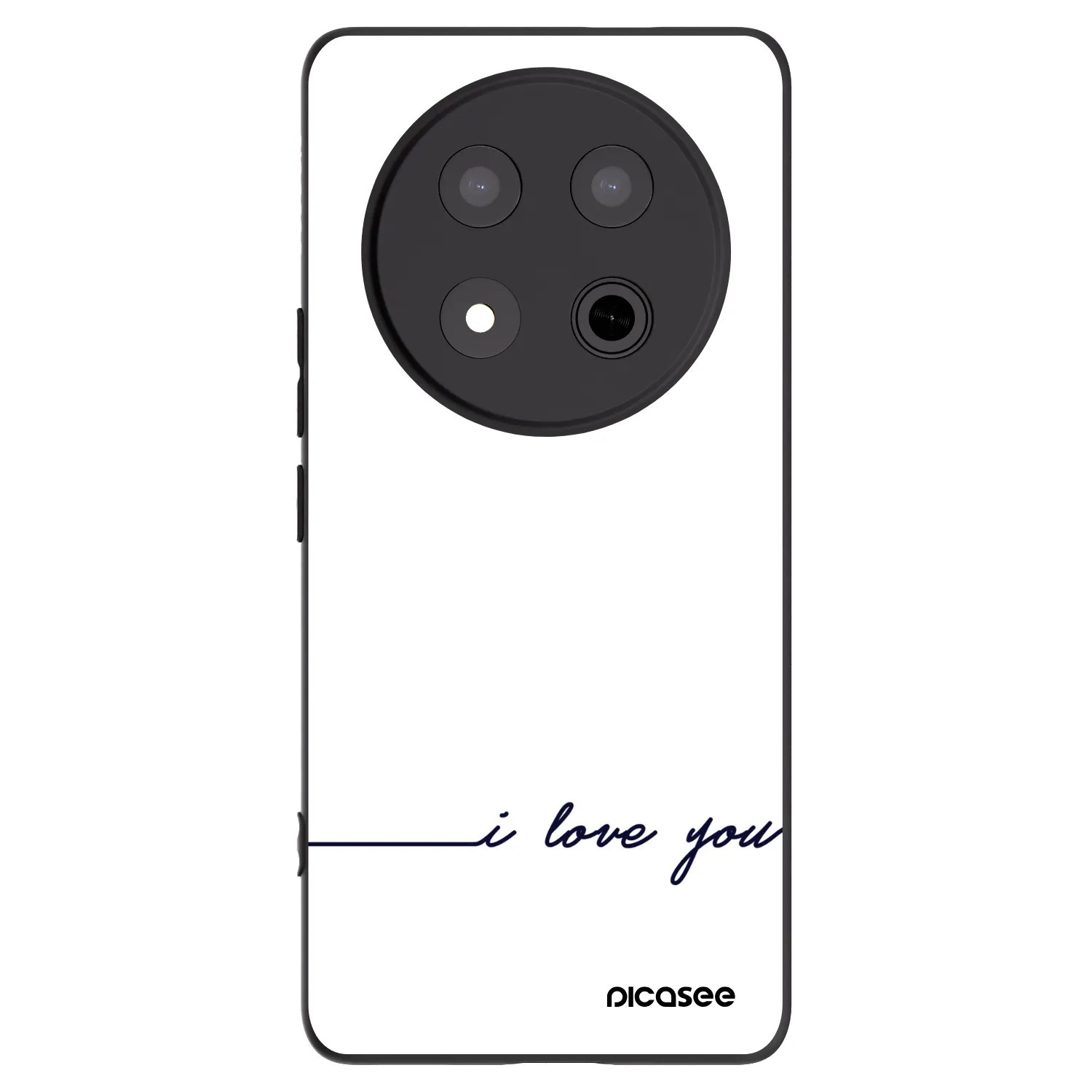 Picasee Μαύρη θήκη σιλικόνης για Honor Magic7 Lite 5G - I love you