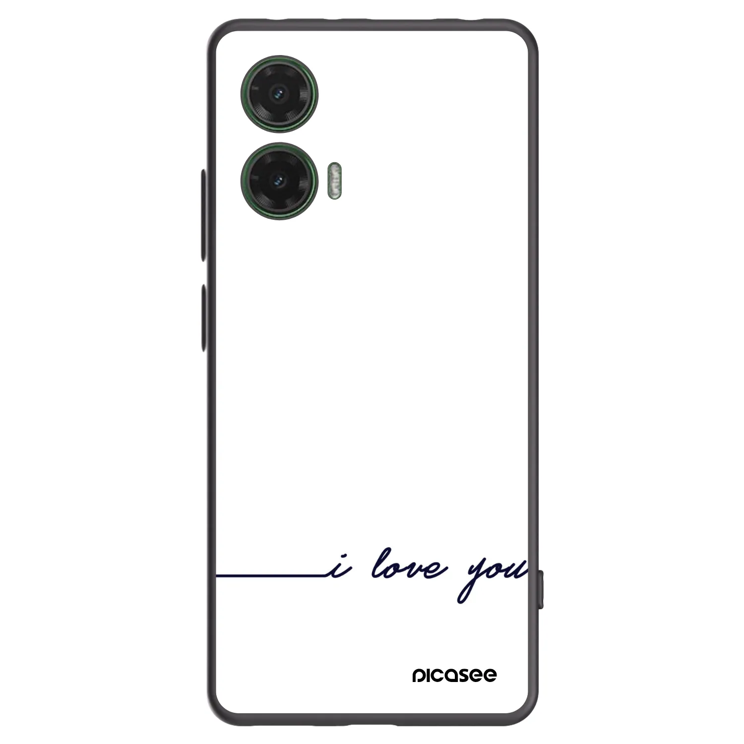 Picasee Μαύρη θήκη σιλικόνης για Motorola Moto G35 5G - I love you