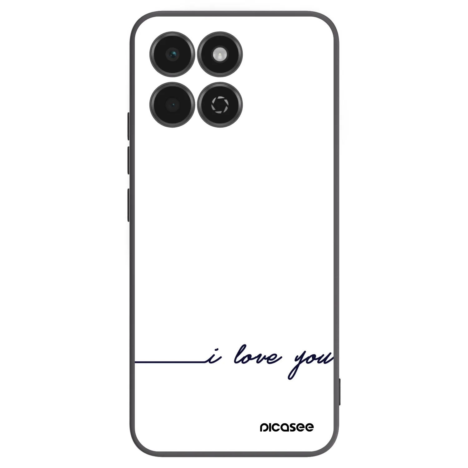 Picasee Μαύρη θήκη σιλικόνης για Honor 200 Smart 5G - I love you