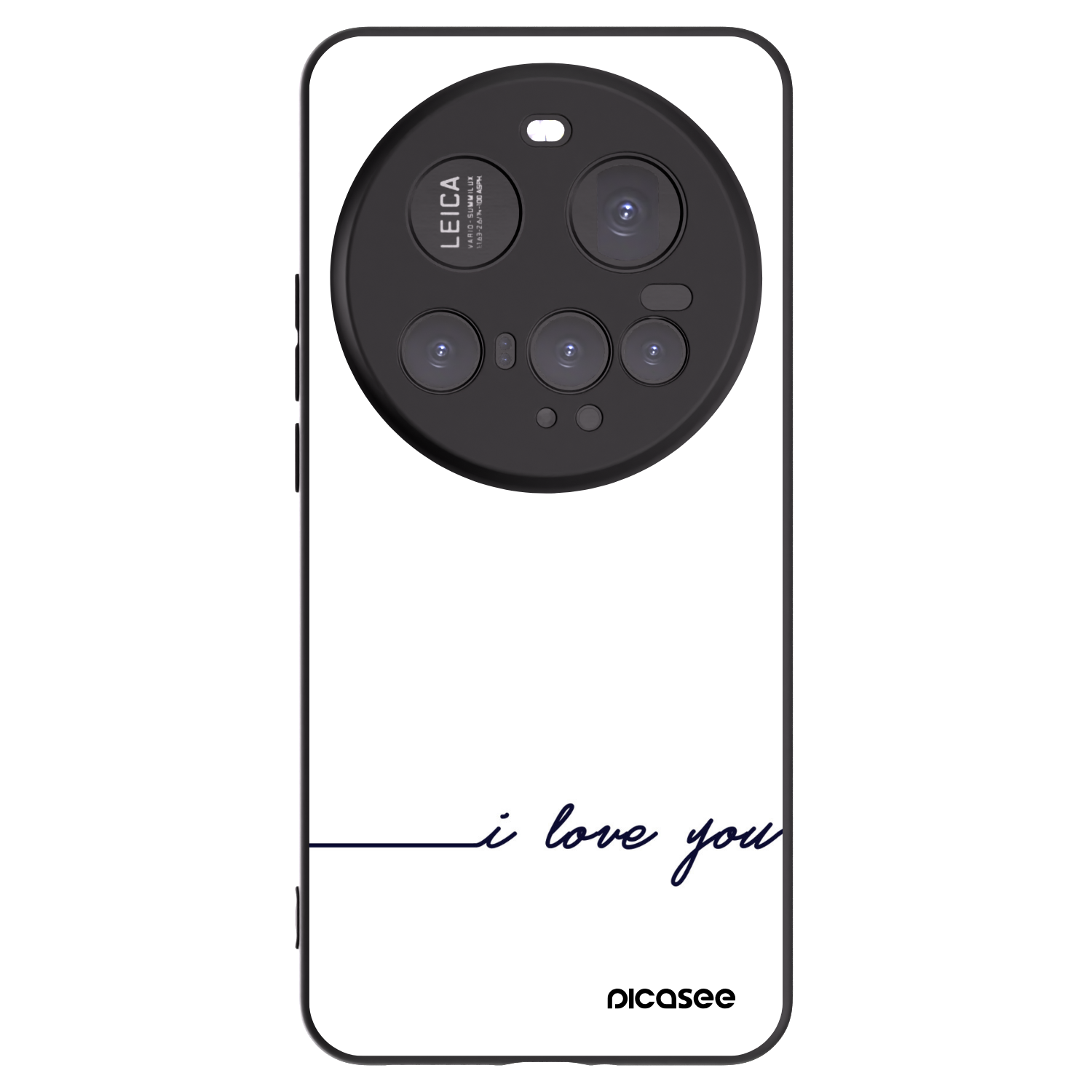 Picasee Μαύρη θήκη σιλικόνης για Xiaomi 15 Ultra - I love you