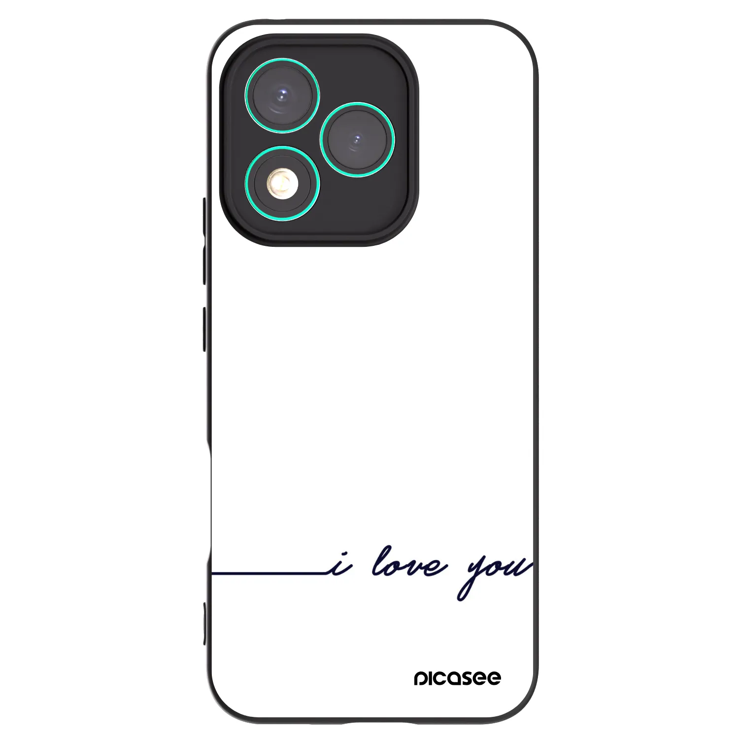 Picasee Μαύρη θήκη σιλικόνης για Honor 400 Lite 5G - I love you
