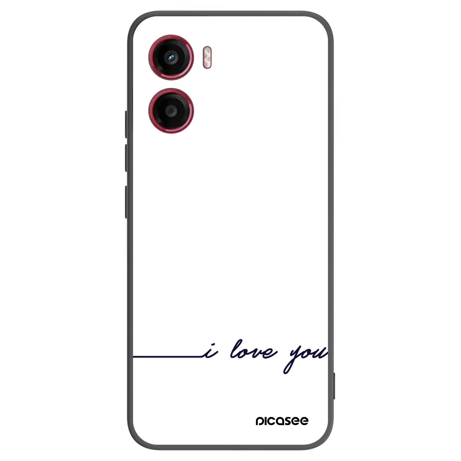 Picasee Μαύρη θήκη σιλικόνης για Motorola Moto G05 - I love you