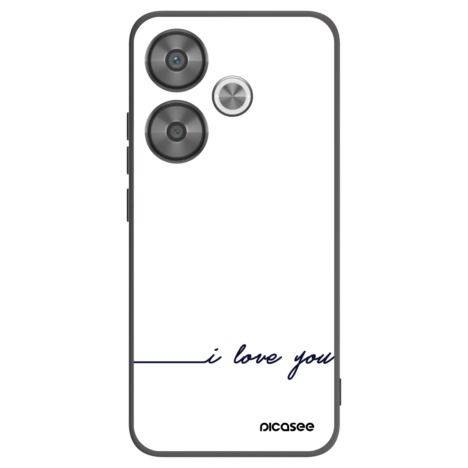 Picasee Μαύρη θήκη σιλικόνης για Xiaomi Poco F6 - I love you