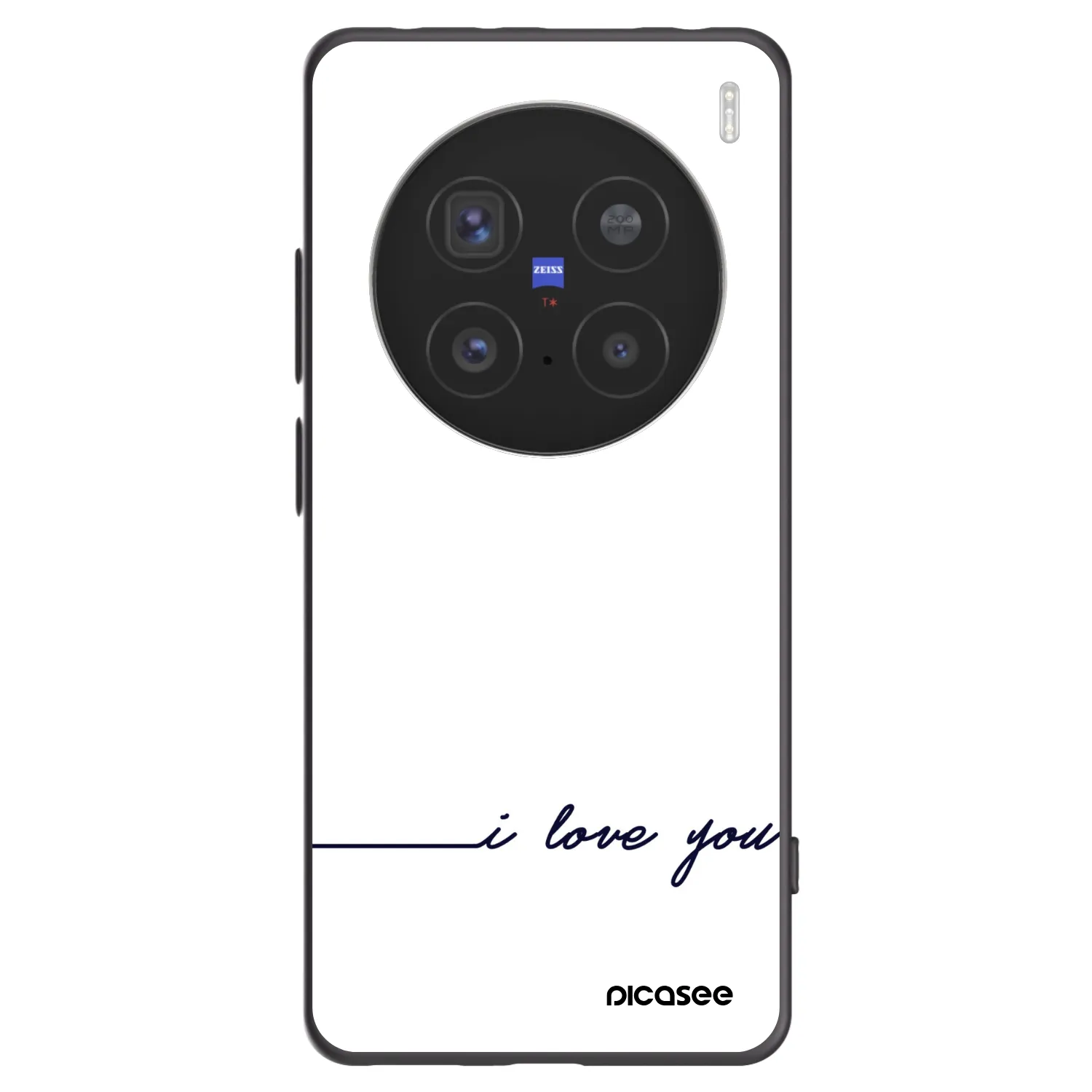 Picasee Μαύρη θήκη σιλικόνης για Vivo X200 Pro - I love you