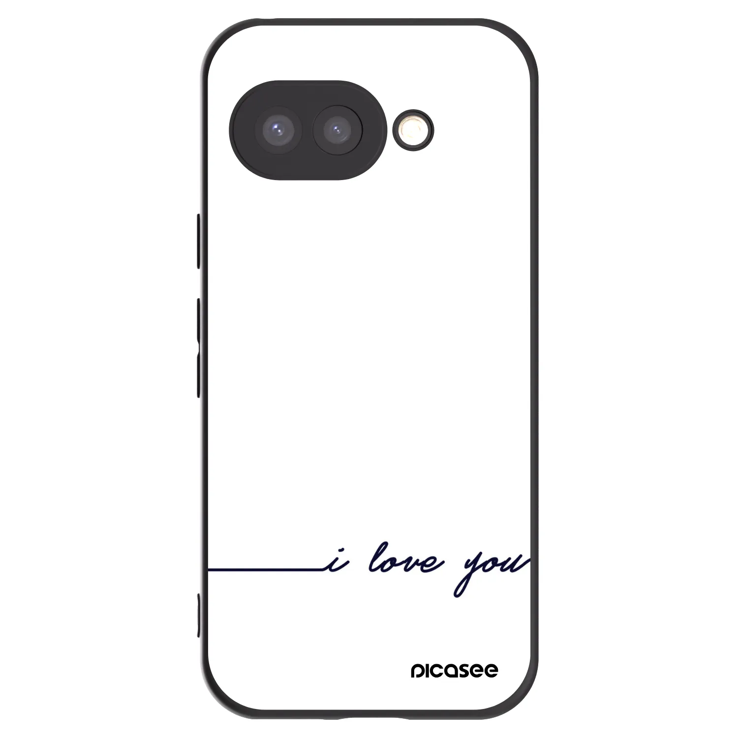 Picasee Μαύρη θήκη σιλικόνης για Google Pixel 9a - I love you