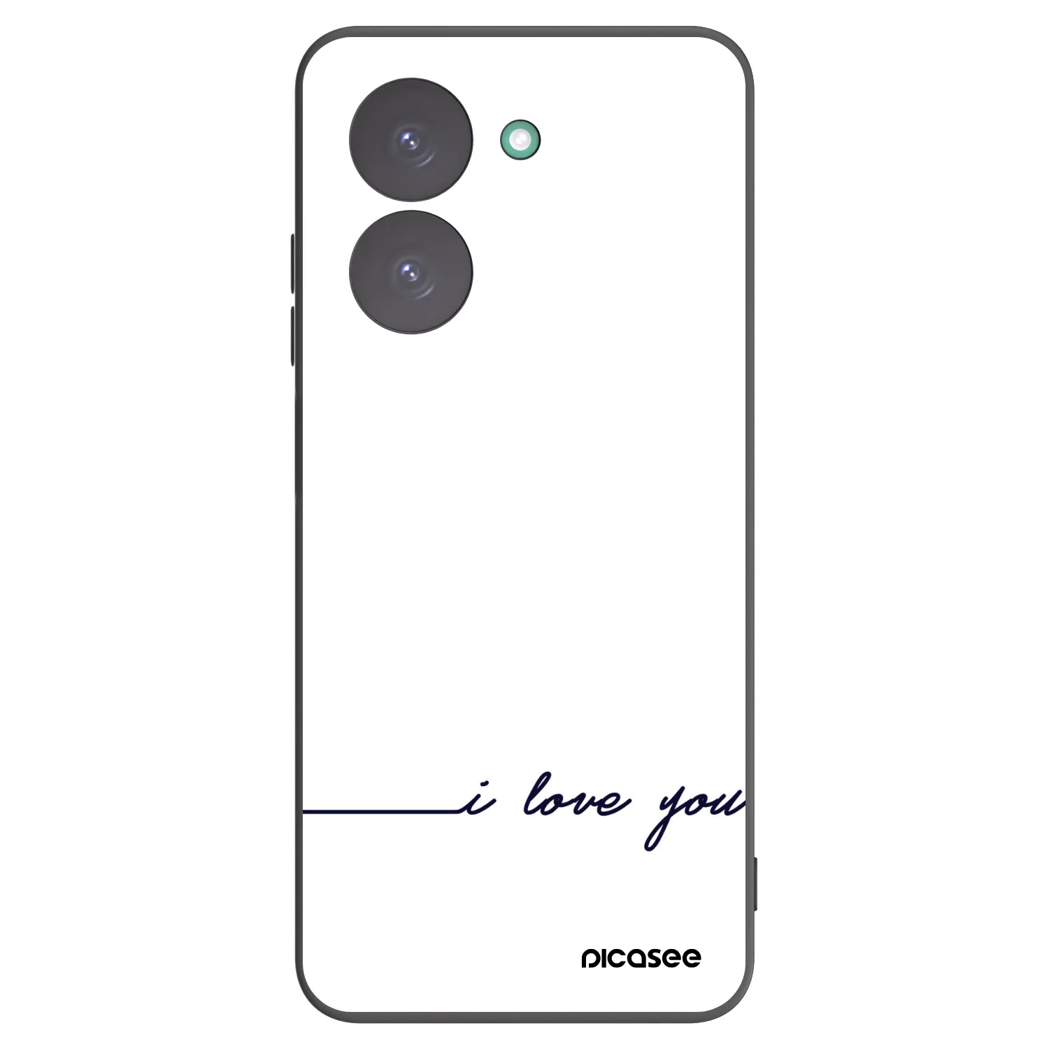 Picasee Μαύρη θήκη σιλικόνης για Xiaomi Redmi A5 - I love you