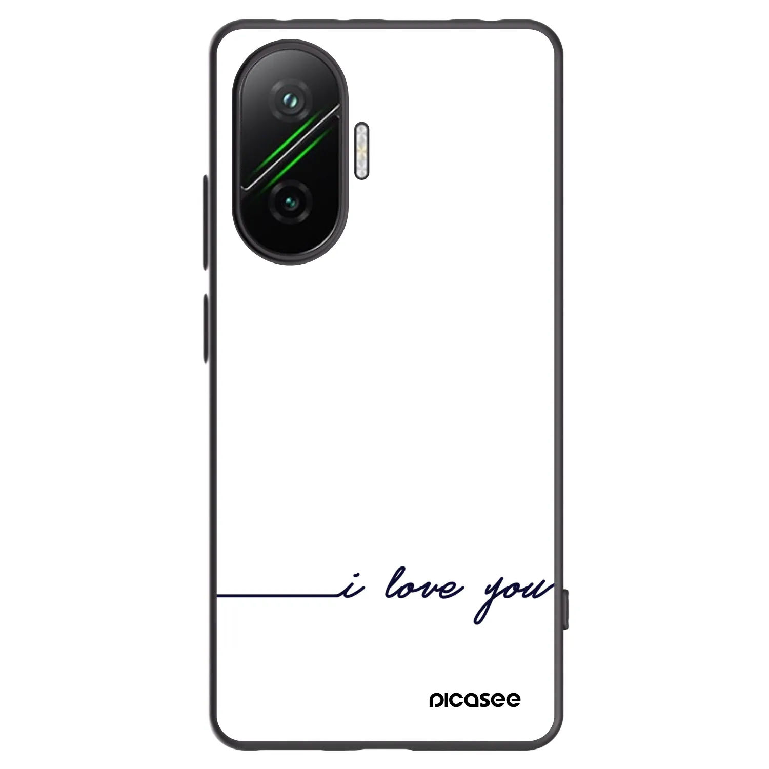 Picasee Μαύρη θήκη σιλικόνης για Xiaomi Poco F7 Pro 5G - I love you