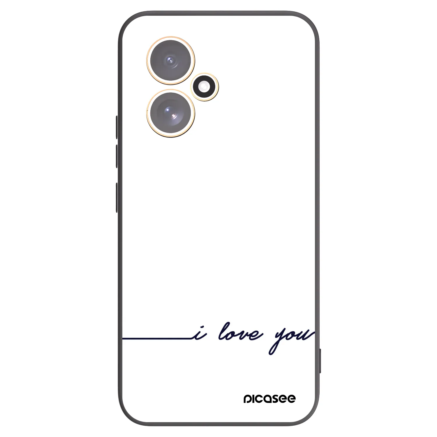 Picasee Μαύρη θήκη σιλικόνης για Honor 400 5G - I love you