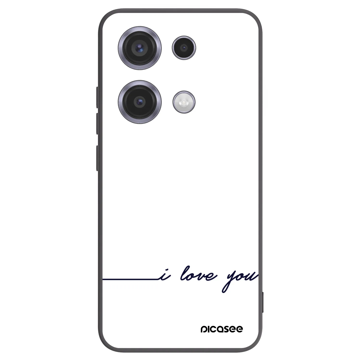 Picasee Μαύρη θήκη σιλικόνης για Xiaomi Redmi Note 14S - I love you