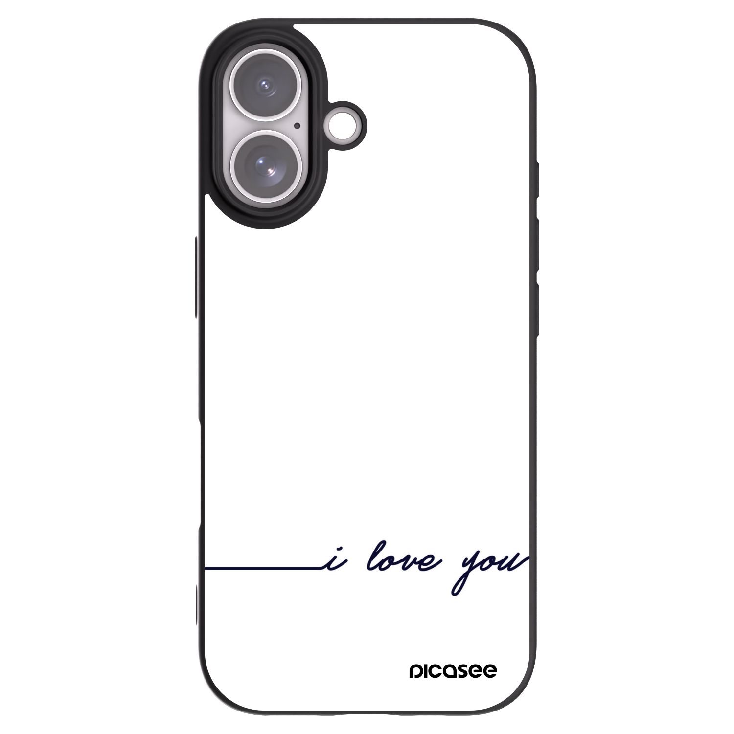 Picasee Μαύρη θήκη σιλικόνης για Apple iPhone 17 - I love you