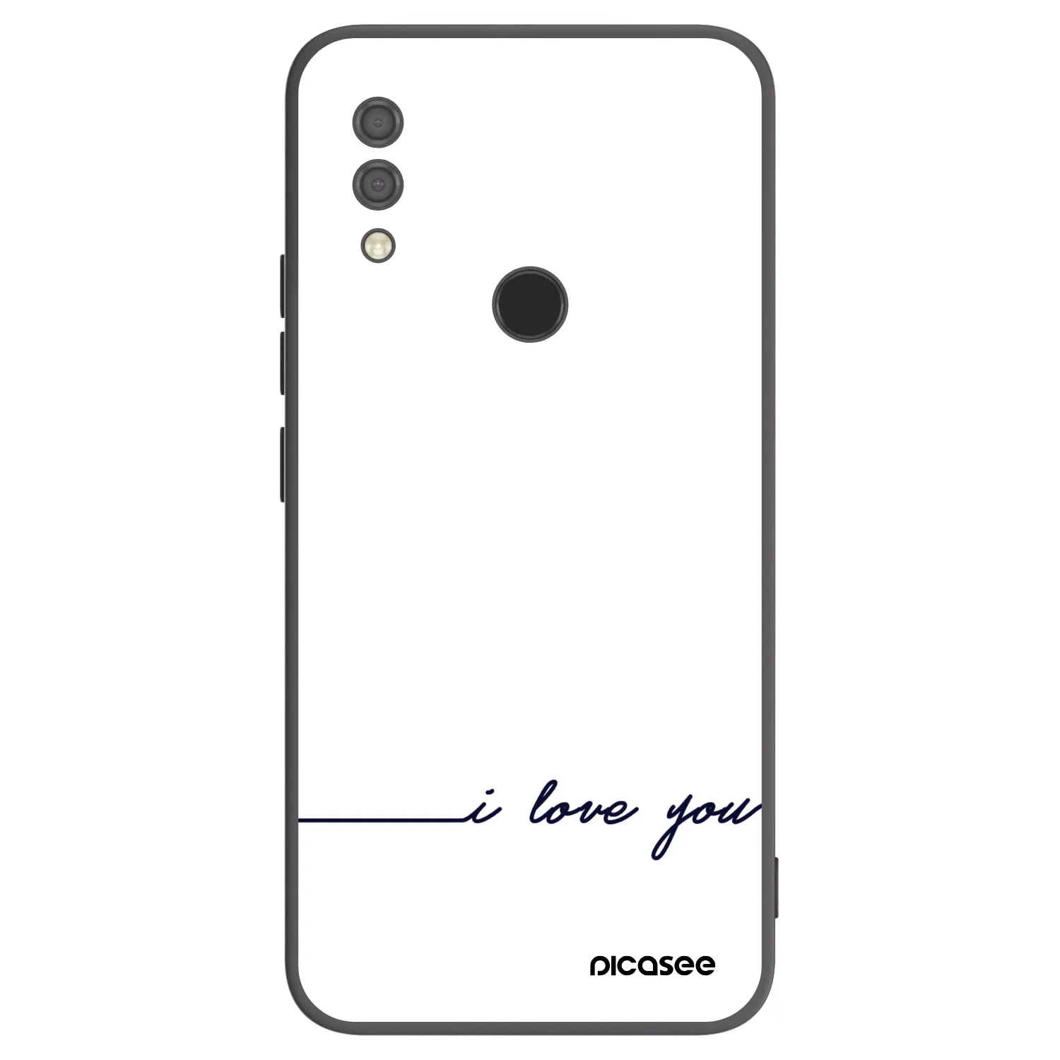 Picasee Μαύρη θήκη σιλικόνης για Xiaomi Redmi 7 - I love you