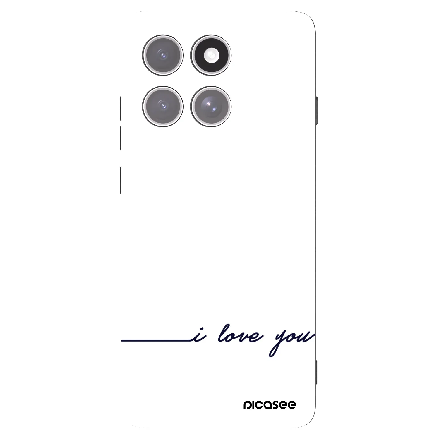 Picasee Μαύρη θήκη σιλικόνης για Motorola Edge 60 Pro - I love you