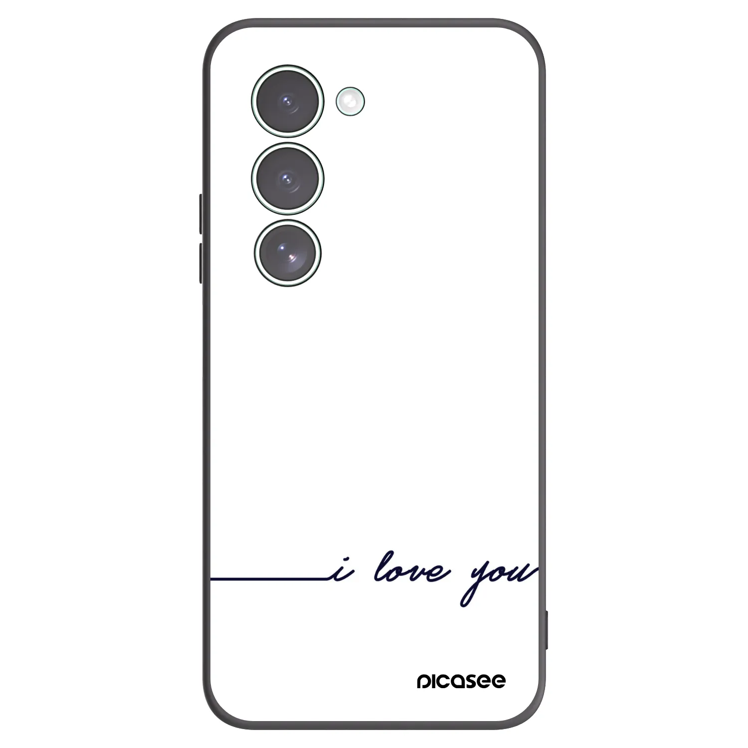 Picasee Μαύρη θήκη σιλικόνης για Xiaomi Redmi 15 5G - I love you