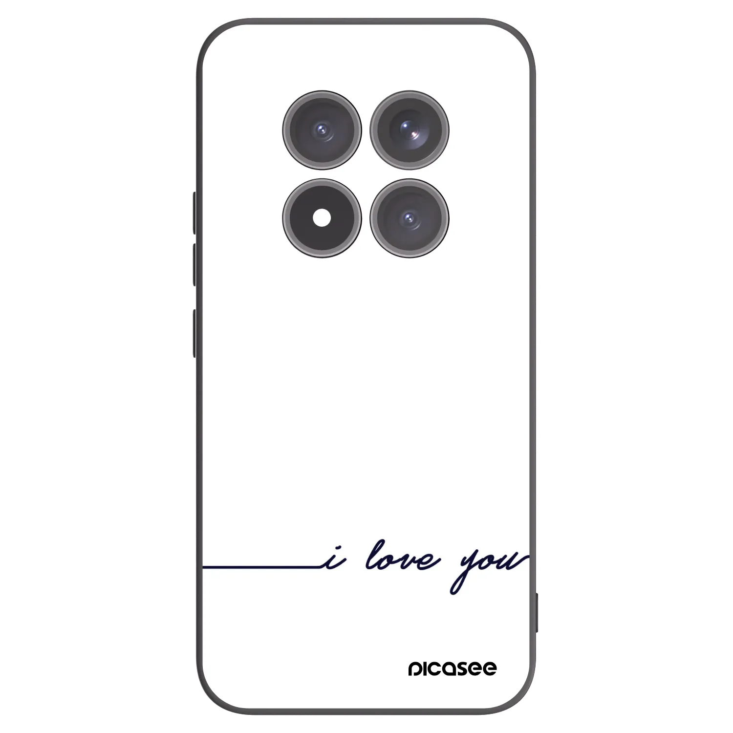 Picasee Μαύρη θήκη σιλικόνης για Xiaomi Redmi Note 15 Pro+ - I love you