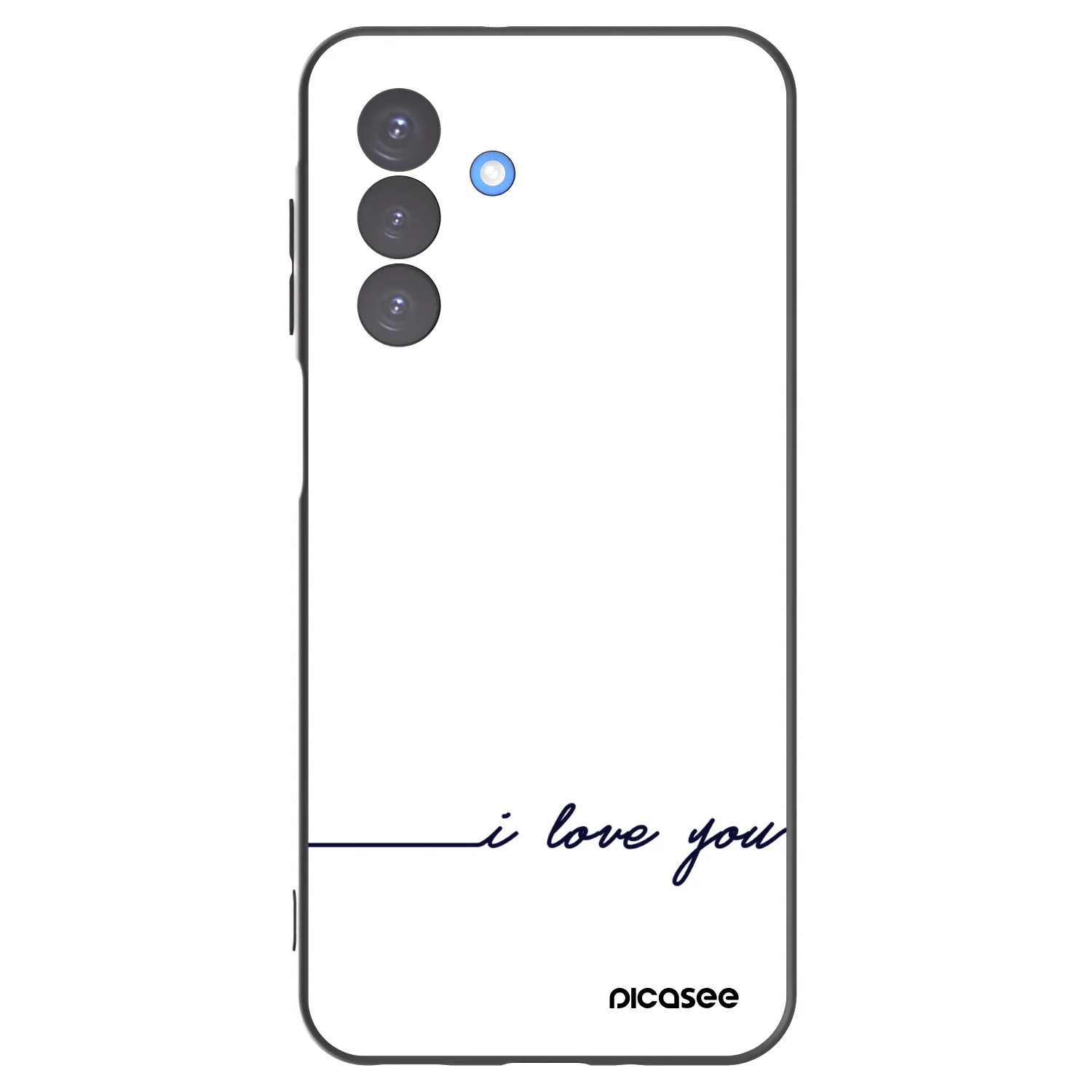 Picasee Μαύρη θήκη σιλικόνης για Samsung Galaxy A17 5G - I love you