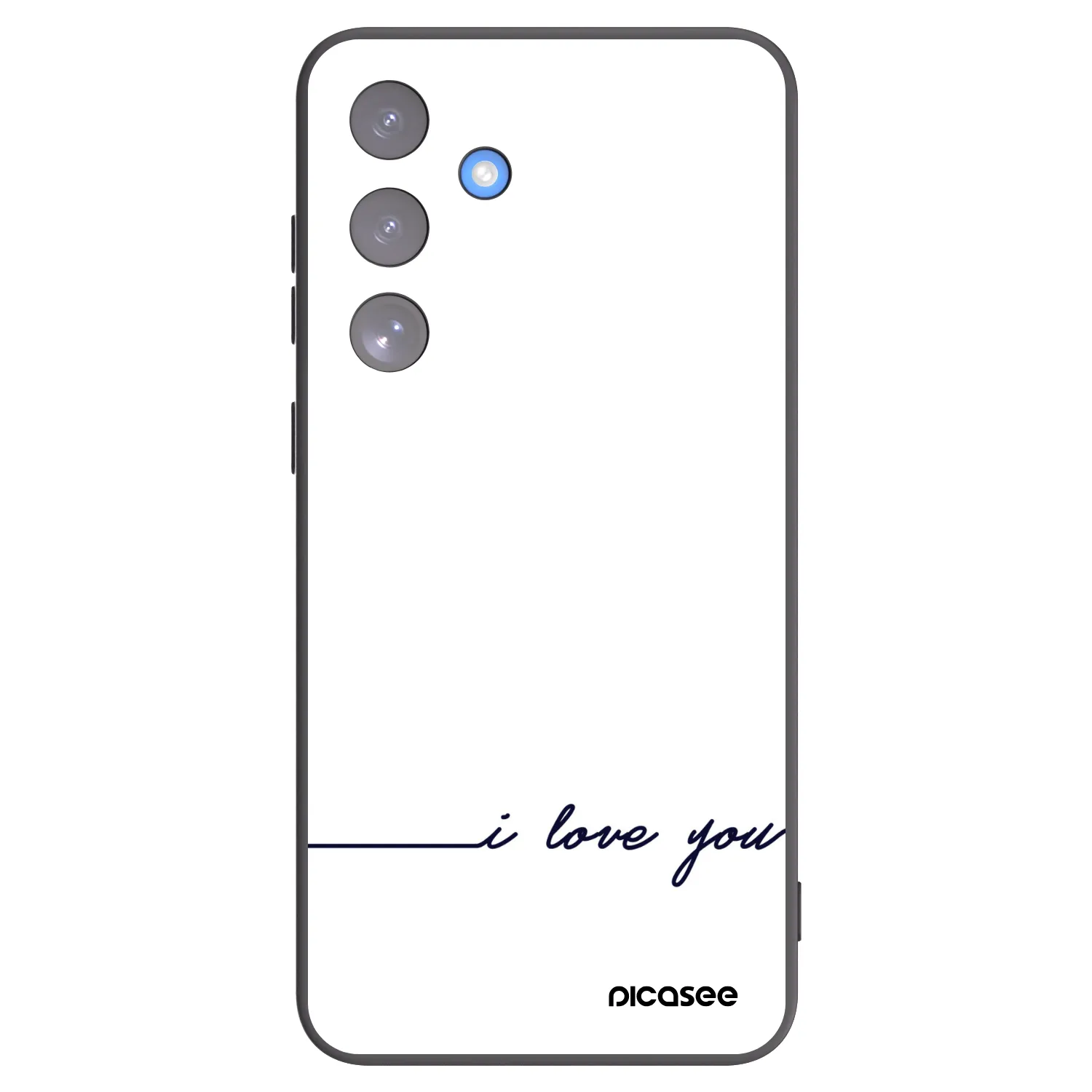Picasee Μαύρη θήκη σιλικόνης για Samsung Galaxy S25 FE 5G - I love you