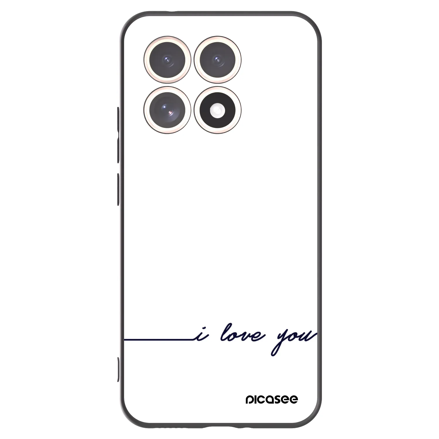 Picasee Μαύρη θήκη σιλικόνης για Xiaomi 15T - I love you