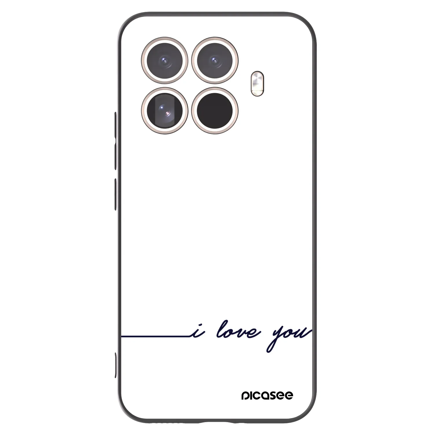 Picasee Μαύρη θήκη σιλικόνης για Xiaomi 15T Pro - I love you